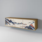 JAPANESE LANDSCAPE TV-Lowboard mit 3 Türen in Eiche-Optik