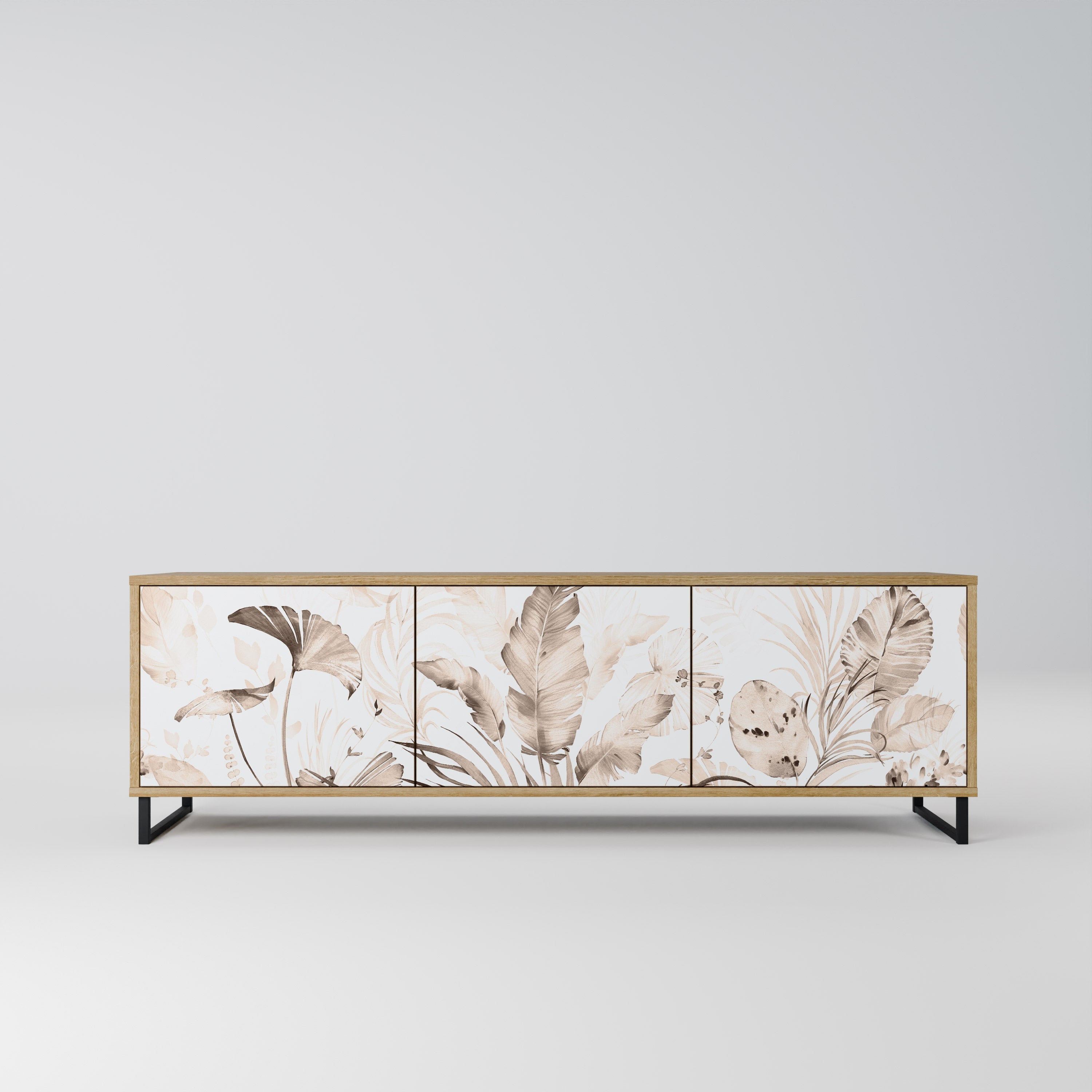 WILD TENDERNESS TV-Lowboard mit 3 Türen in Eiche-Optik