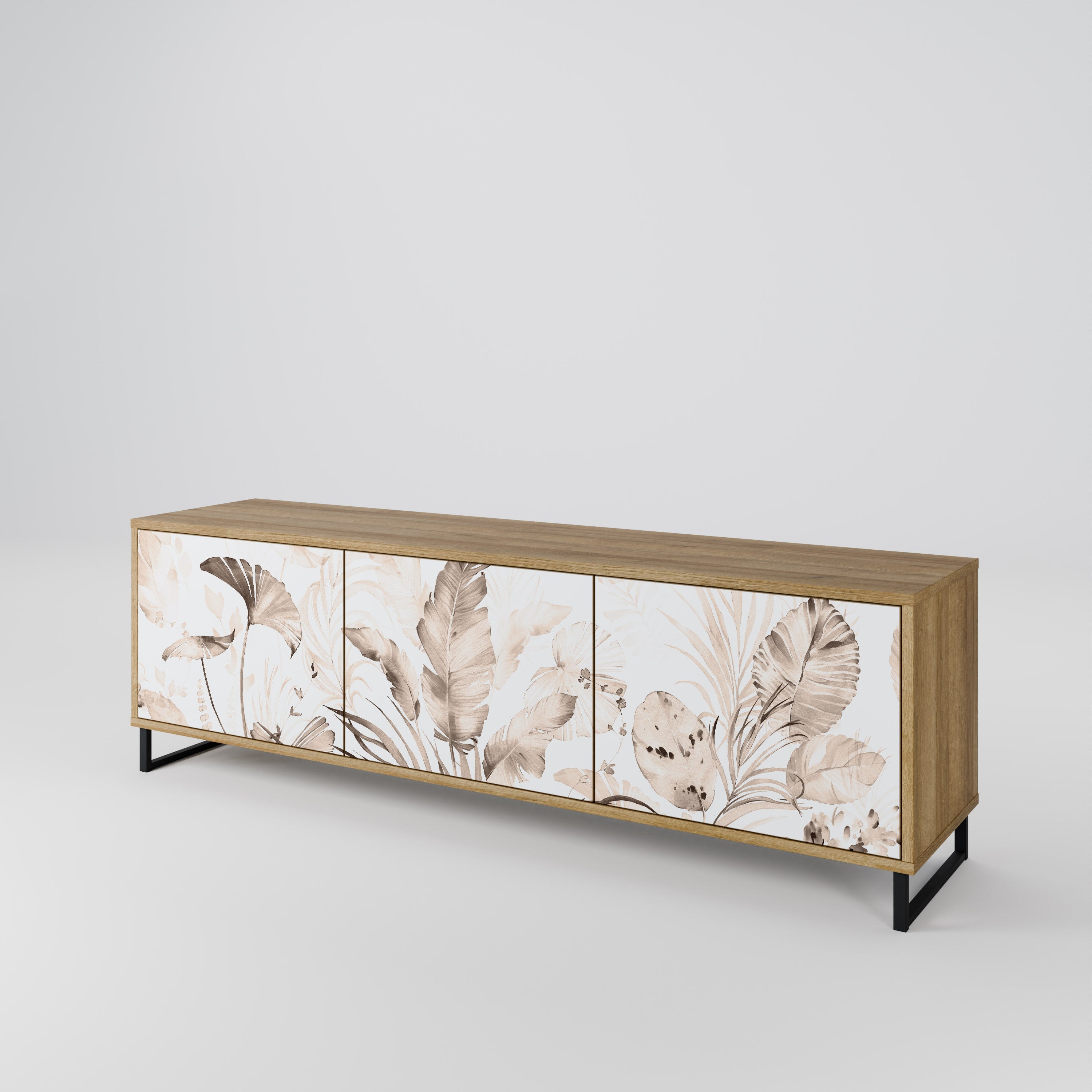 WILD TENDERNESS TV-Lowboard mit 3 Türen in Eiche-Optik