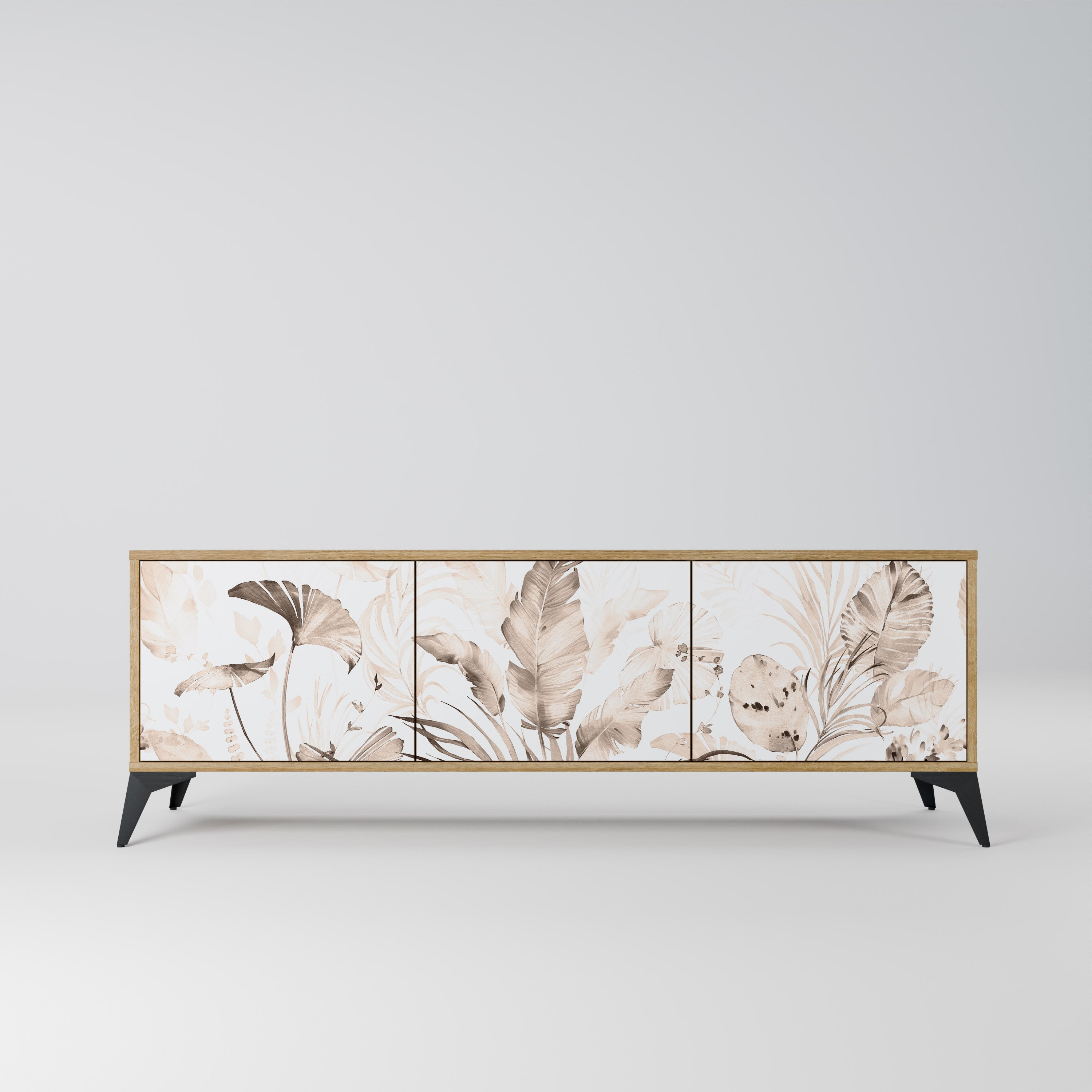 WILD TENDERNESS TV-Lowboard mit 3 Türen in Eiche-Optik