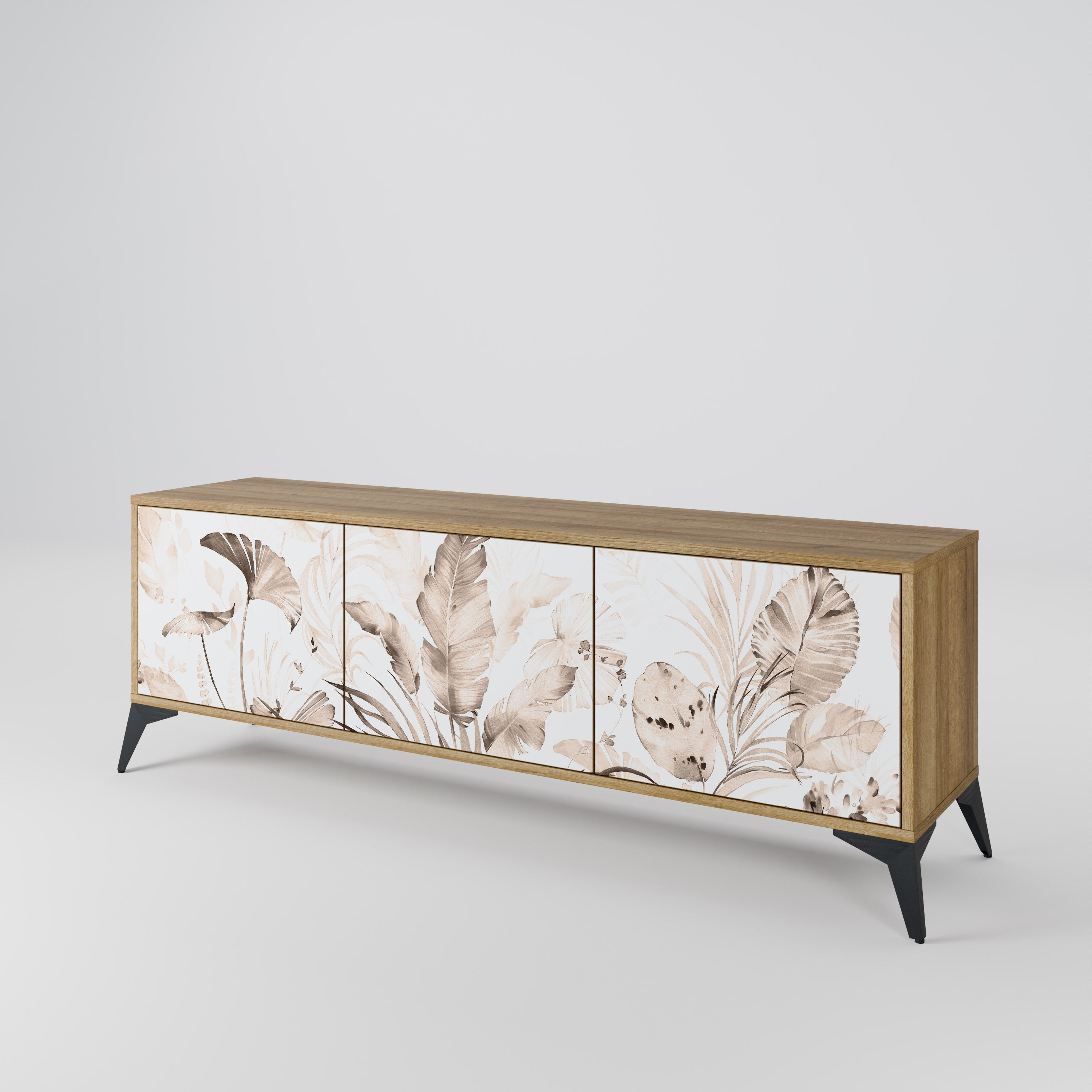 WILD TENDERNESS TV-Lowboard mit 3 Türen in Eiche-Optik