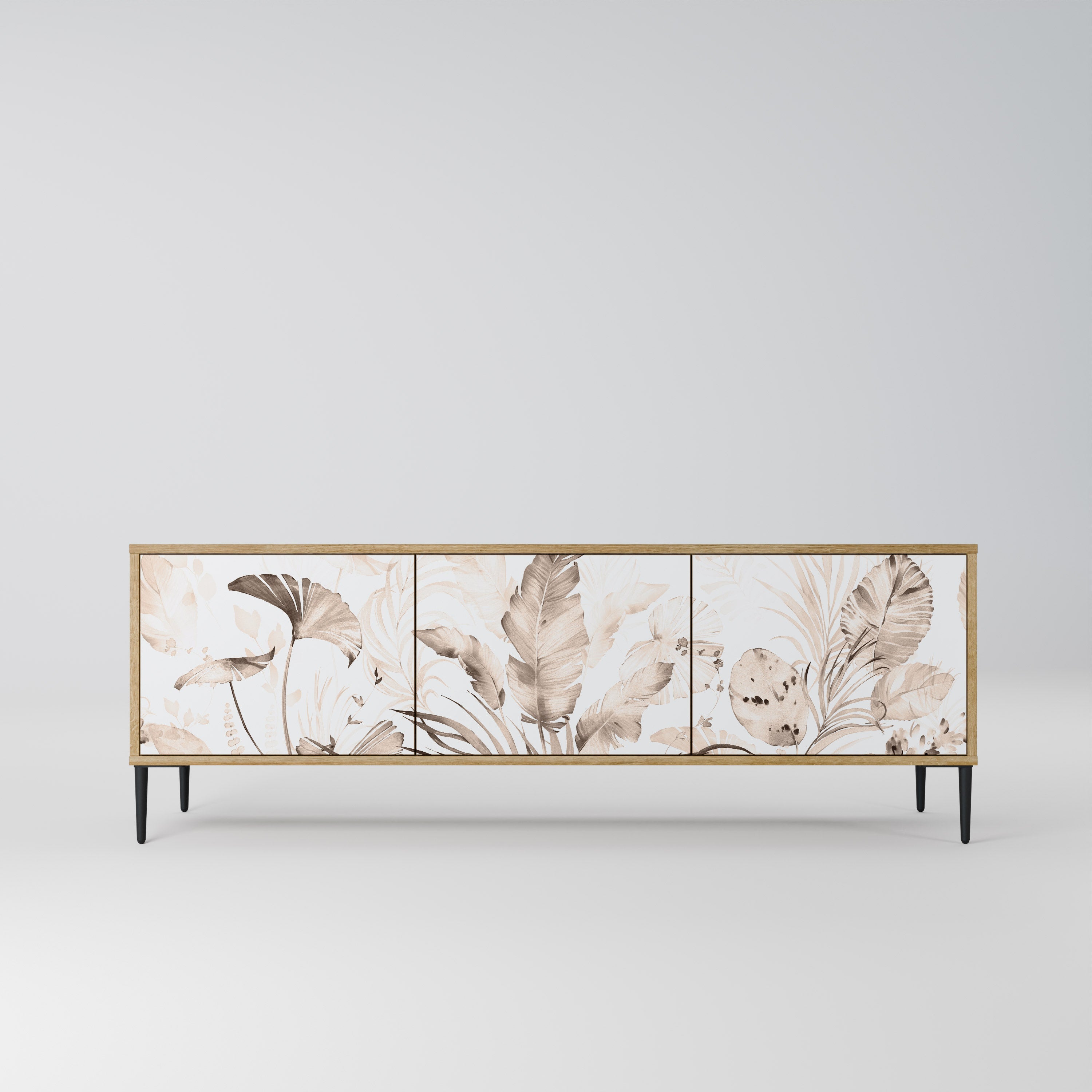 WILD TENDERNESS TV-Lowboard mit 3 Türen in Eiche-Optik