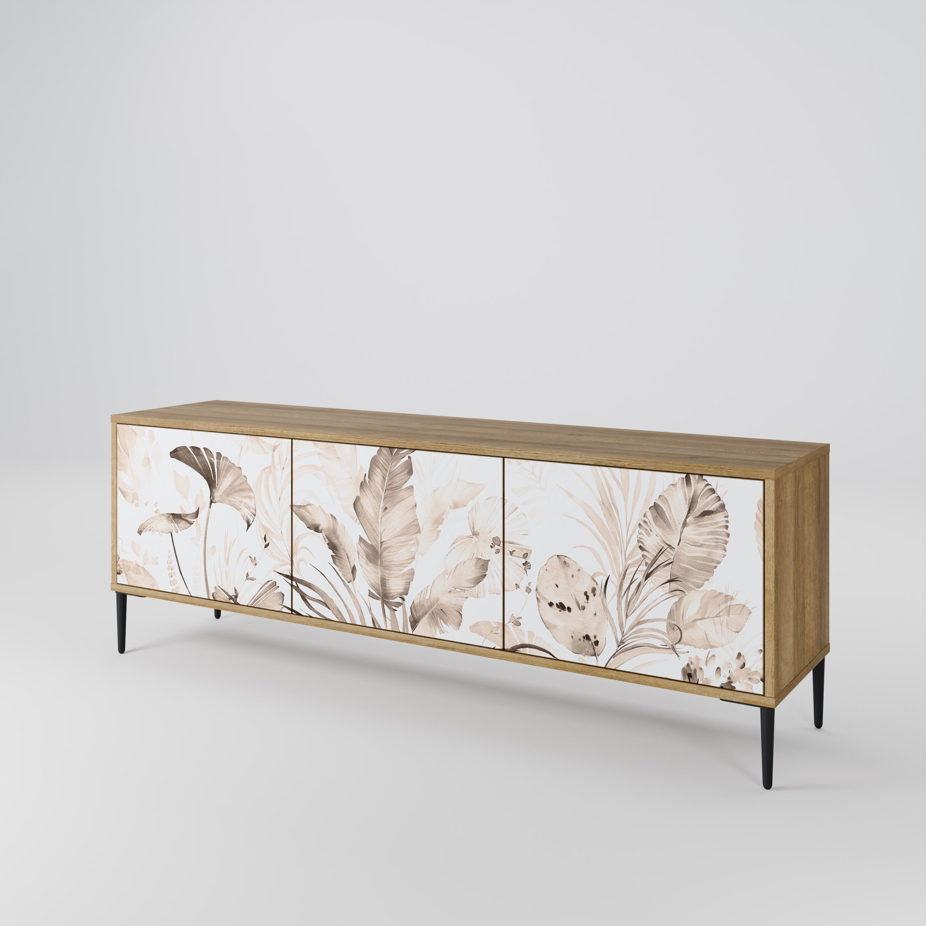 WILD TENDERNESS TV-Lowboard mit 3 Türen in Eiche-Optik