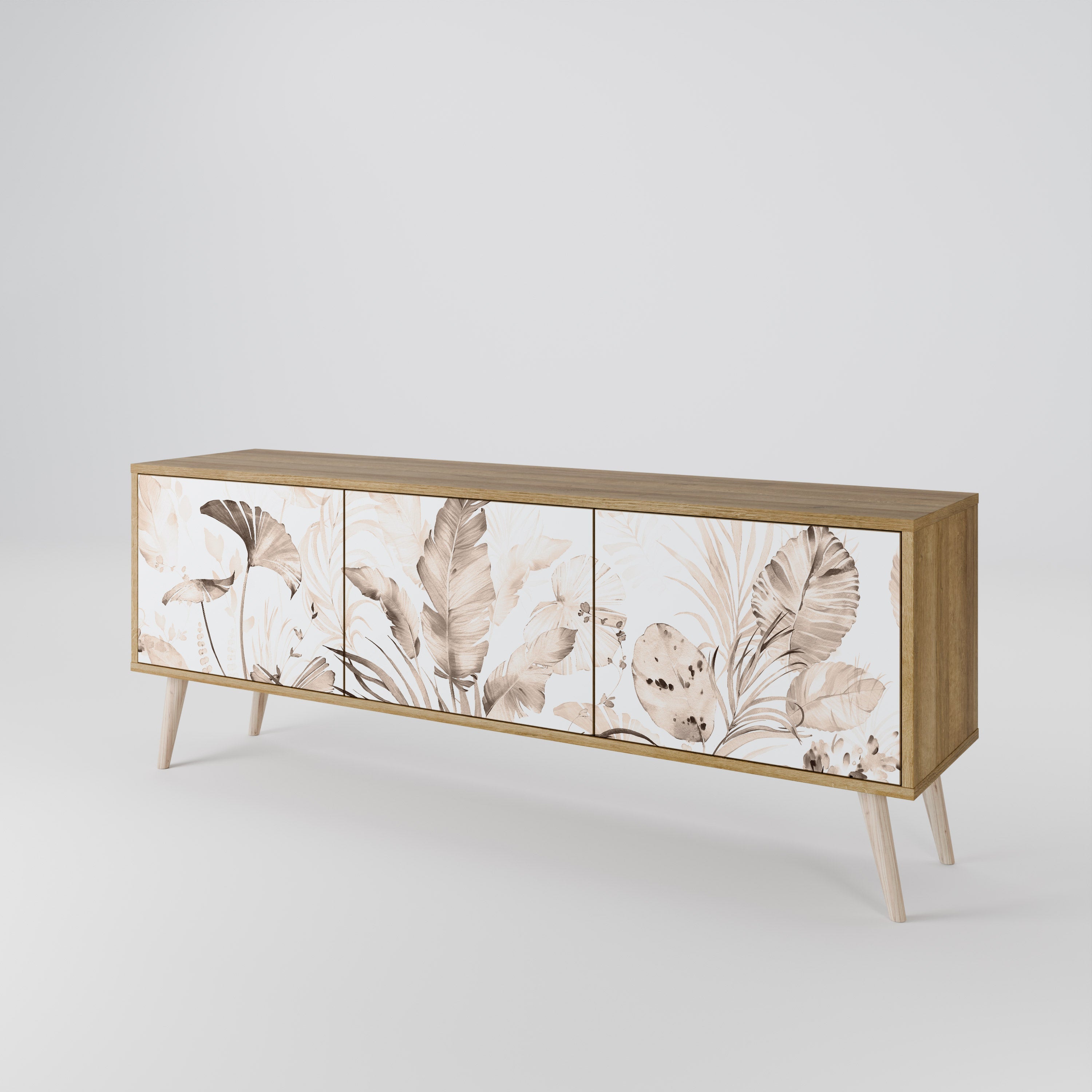 WILD TENDERNESS TV-Lowboard mit 3 Türen in Eiche-Optik