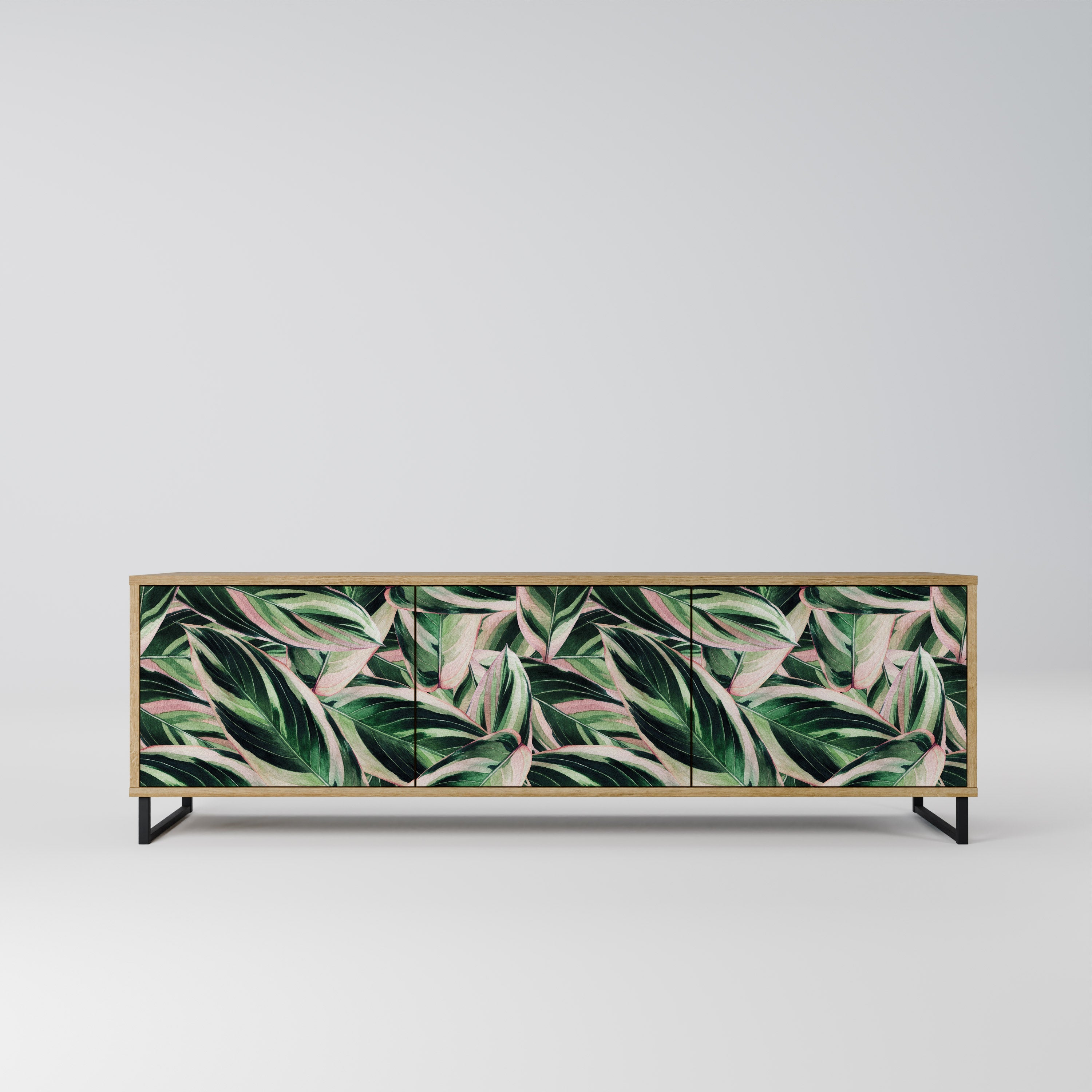 EERIE STROMANTHE TV-Lowboard mit 3 Türen in Eiche-Optik