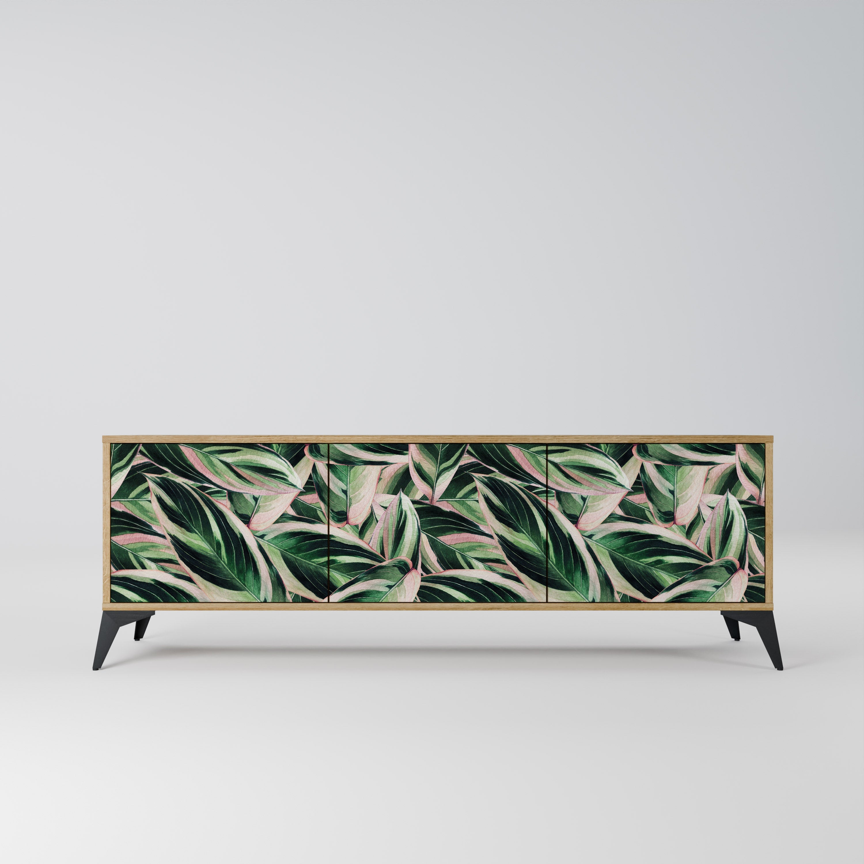 EERIE STROMANTHE TV-Lowboard mit 3 Türen in Eiche-Optik