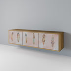 THE DELIQUESCE TV-Lowboard mit 3 Türen in Eiche-Optik