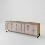 THE DELIQUESCE TV-Lowboard mit 3 Türen in Eiche-Optik