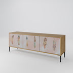 THE DELIQUESCE TV-Lowboard mit 3 Türen in Eiche-Optik