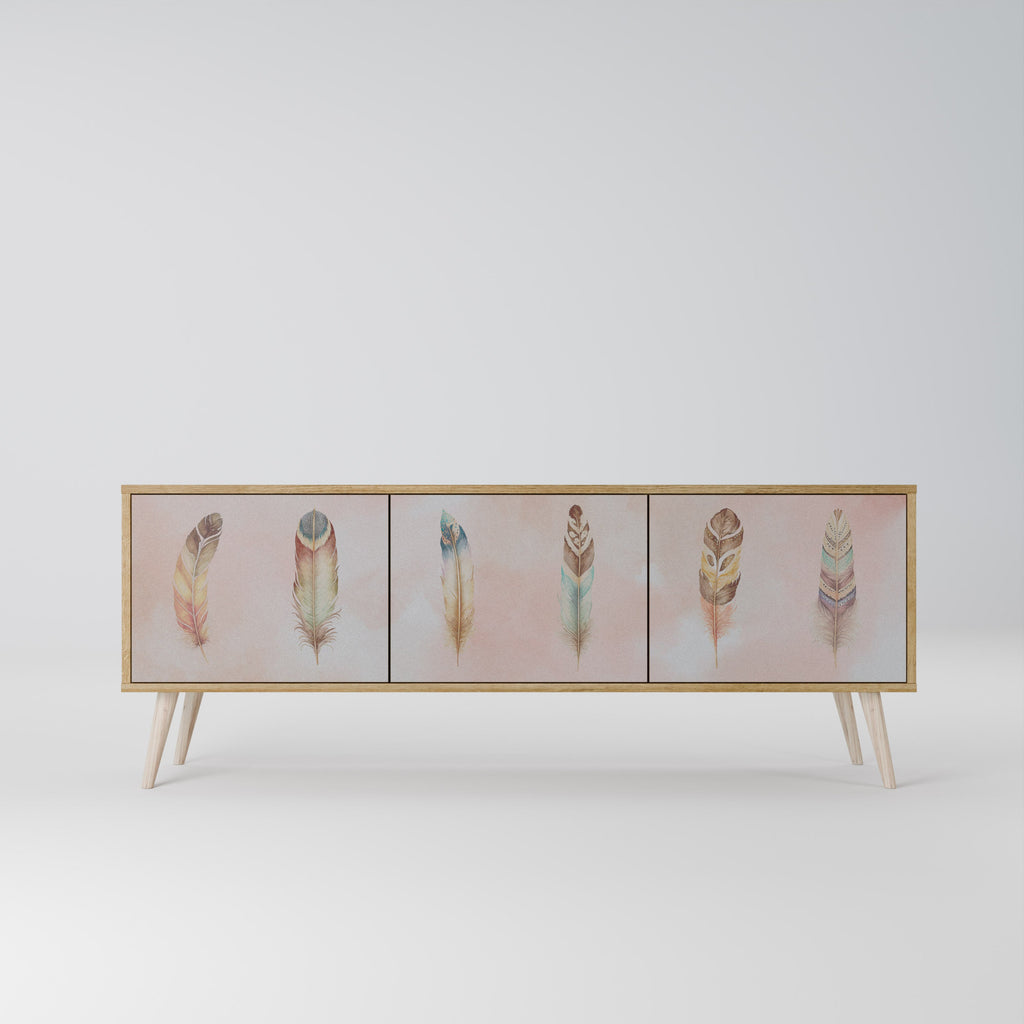 THE DELIQUESCE TV-Lowboard mit 3 Türen in Eiche-Optik