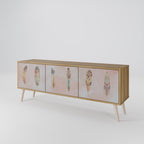 THE DELIQUESCE TV-Lowboard mit 3 Türen in Eiche-Optik