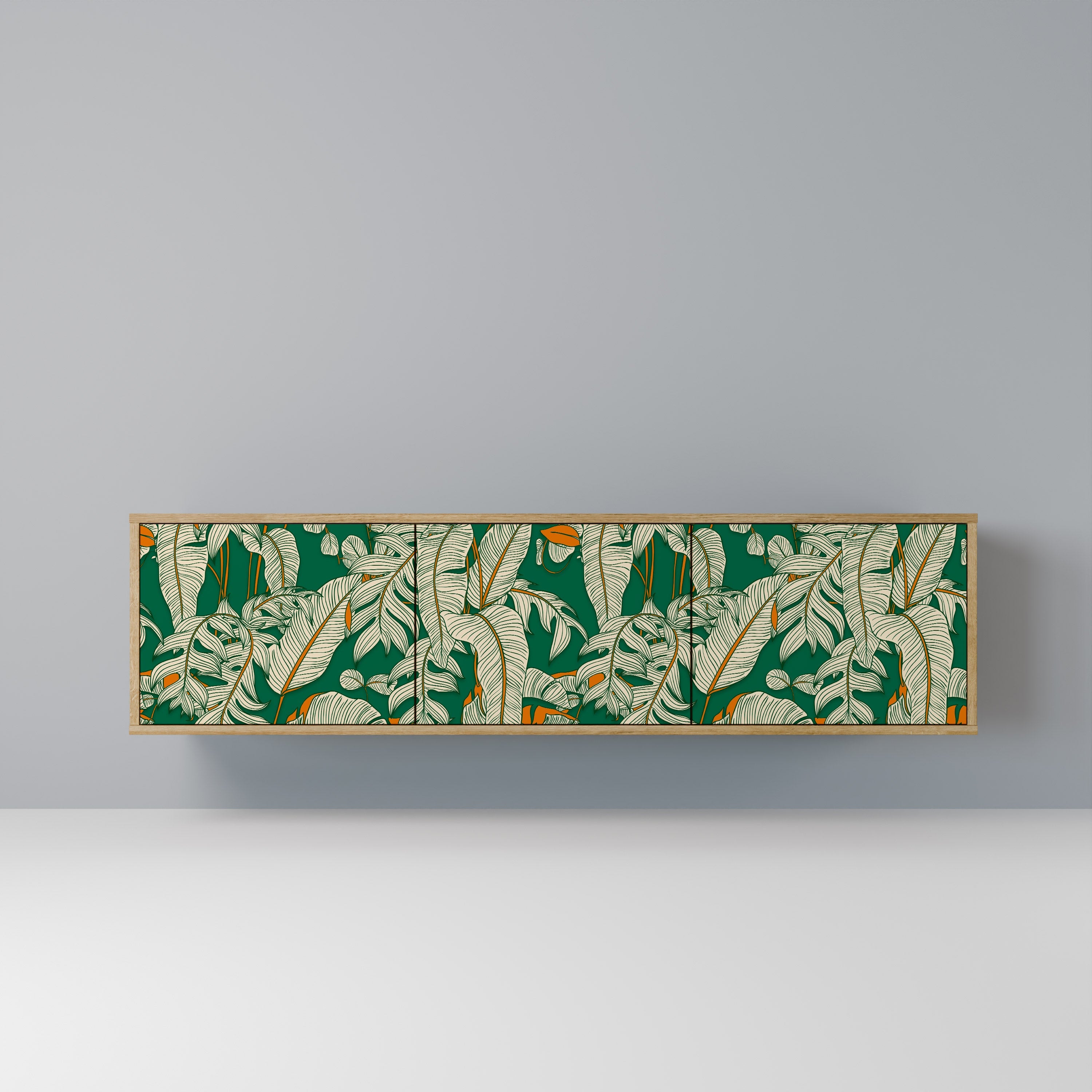 VERDANT PLEASURES TV-Lowboard mit 3 Türen in Eiche-Optik