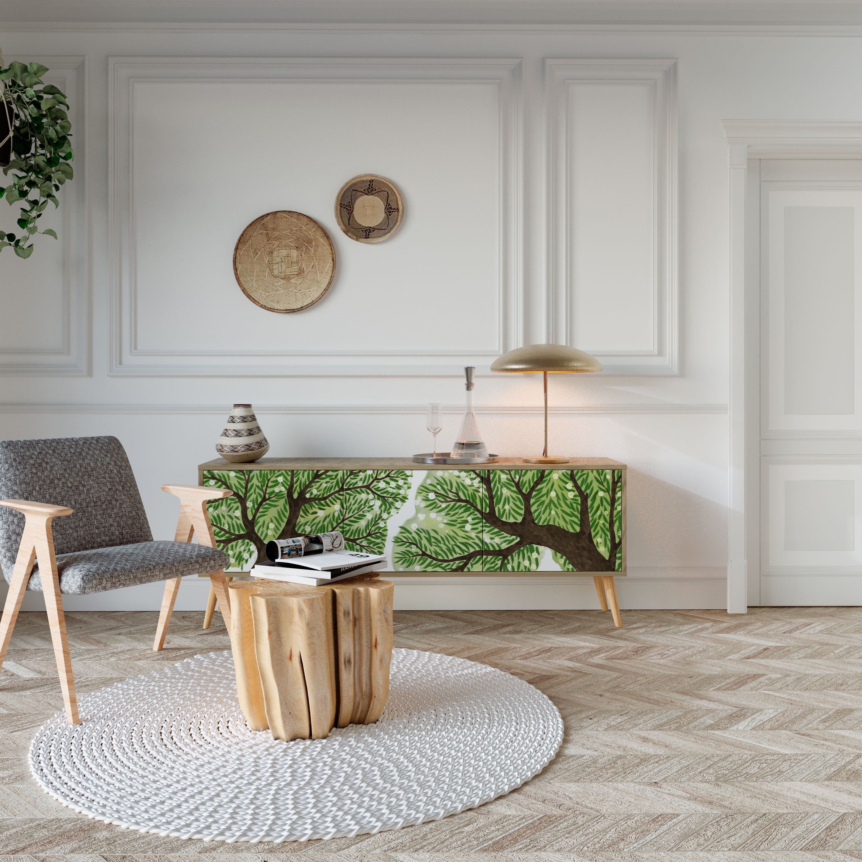 WILDERNESS DASH TV-Lowboard mit 3 Türen in Eiche-Optik