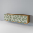 LEAVES ON GREEN TV-Lowboard mit 3 Türen in Eiche-Optik