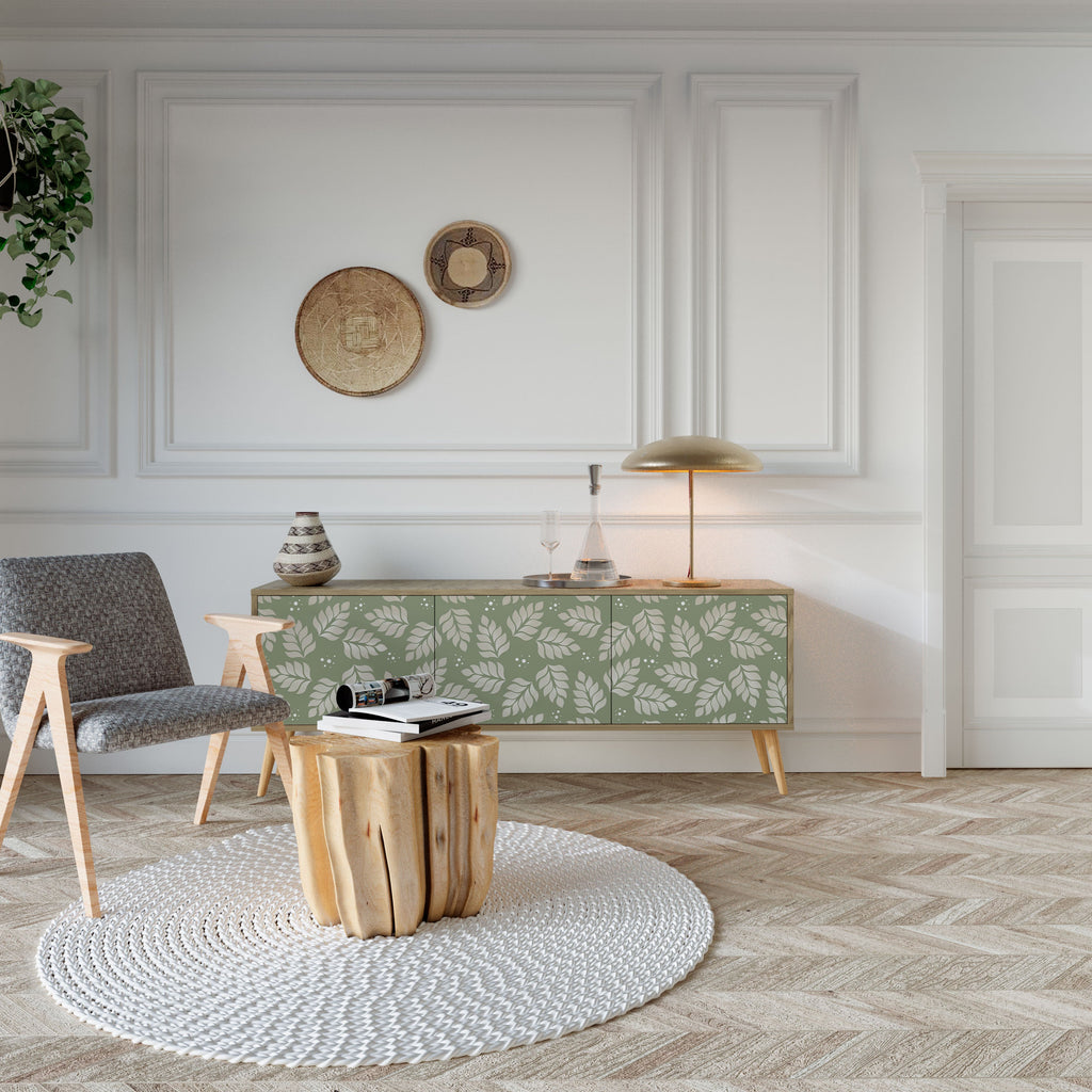 LEAVES ON GREEN TV-Lowboard mit 3 Türen in Eiche-Optik