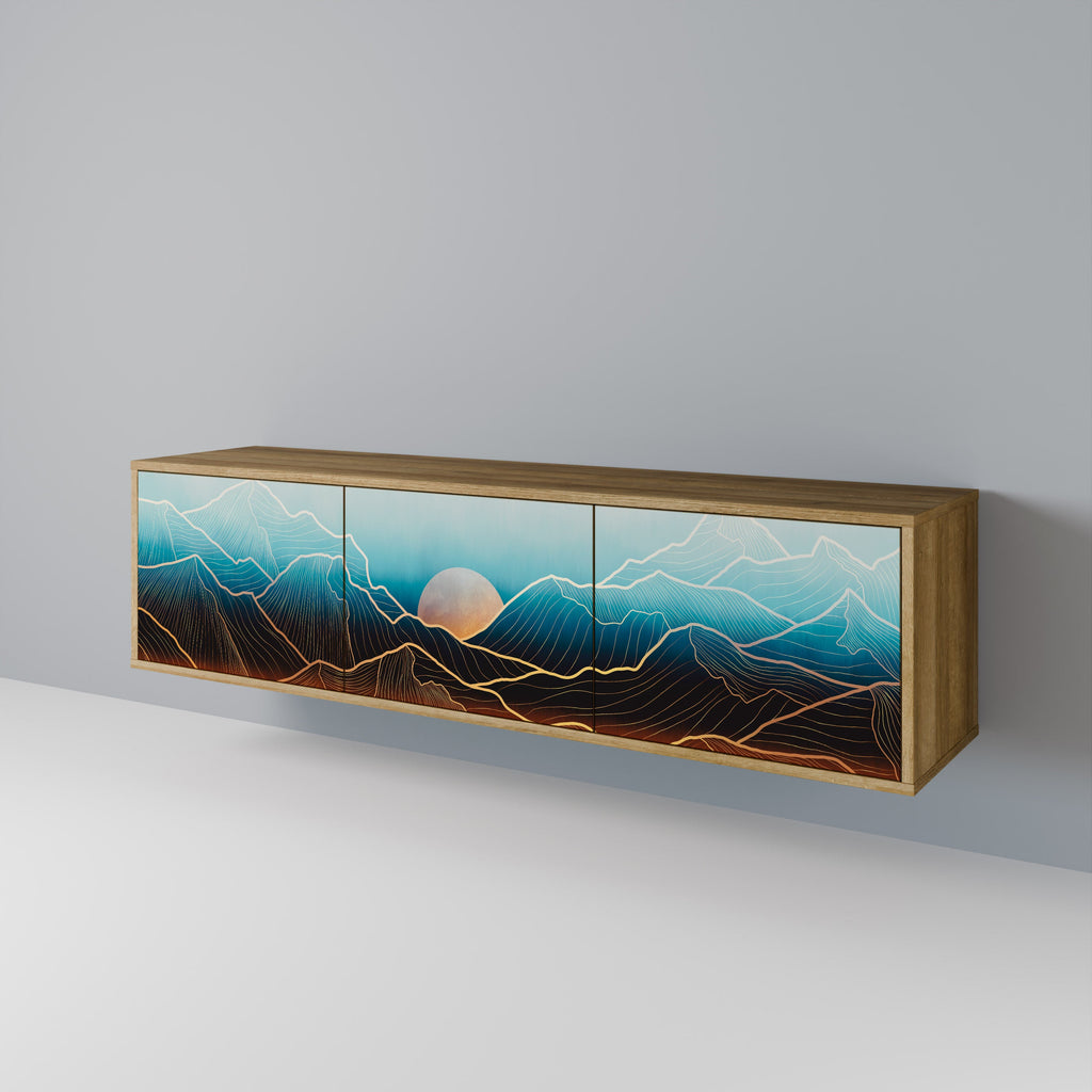 LUNAR SECRETS TV-Lowboard mit 3 Türen in Eiche-Optik