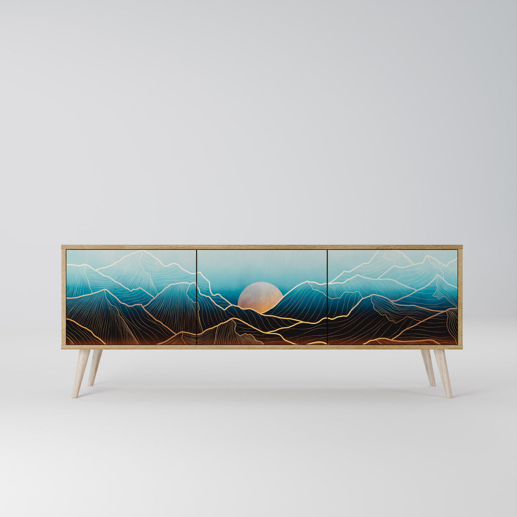 LUNAR SECRETS TV-Lowboard mit 3 Türen in Eiche-Optik