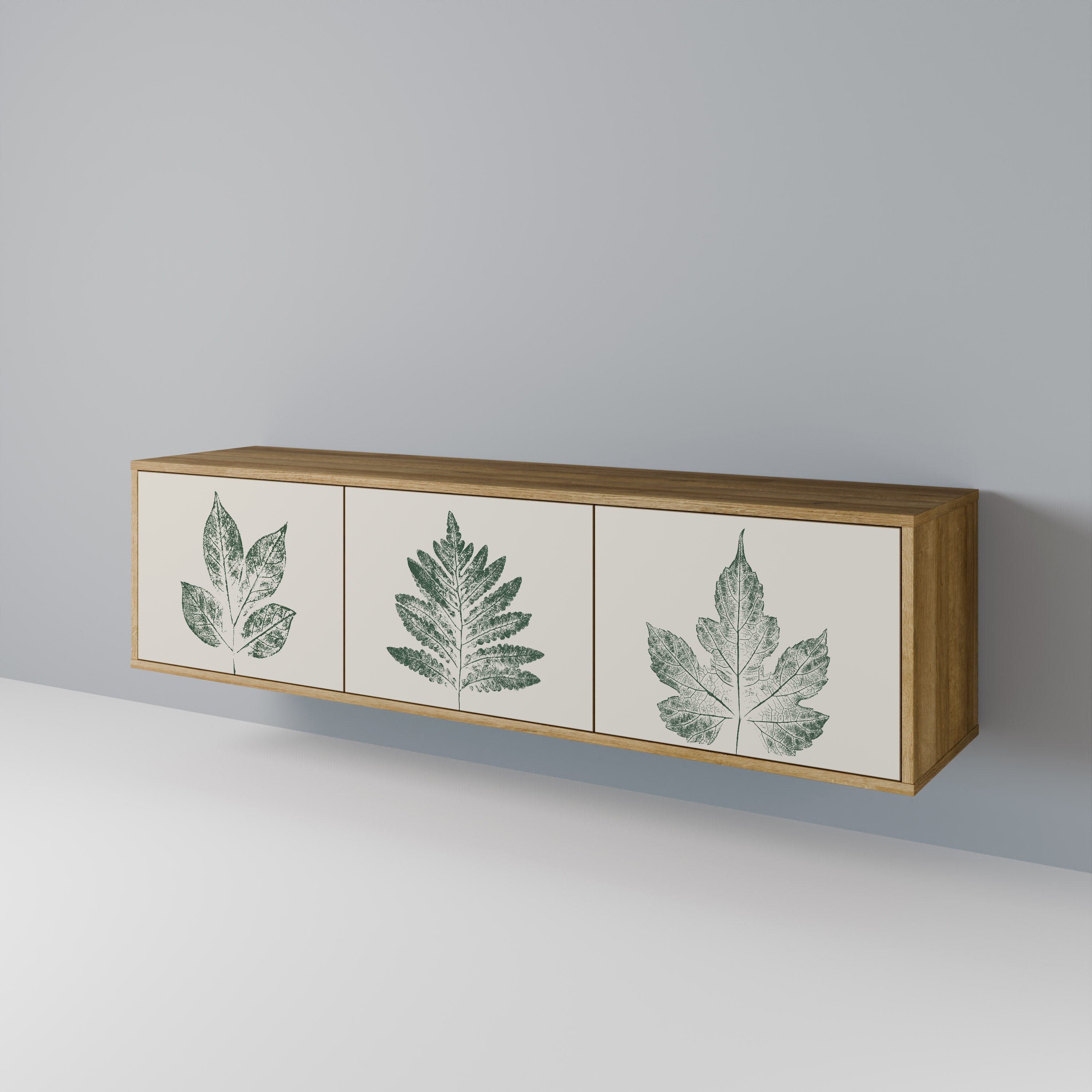 GREEN LEAFY STAMPS 3-türiges TV-Lowboard