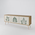 GREEN LEAFY STAMPS 3-Door TV Cabinet