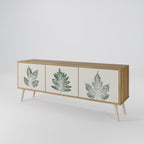 GREEN LEAFY STAMPS 3-Door TV Cabinet
