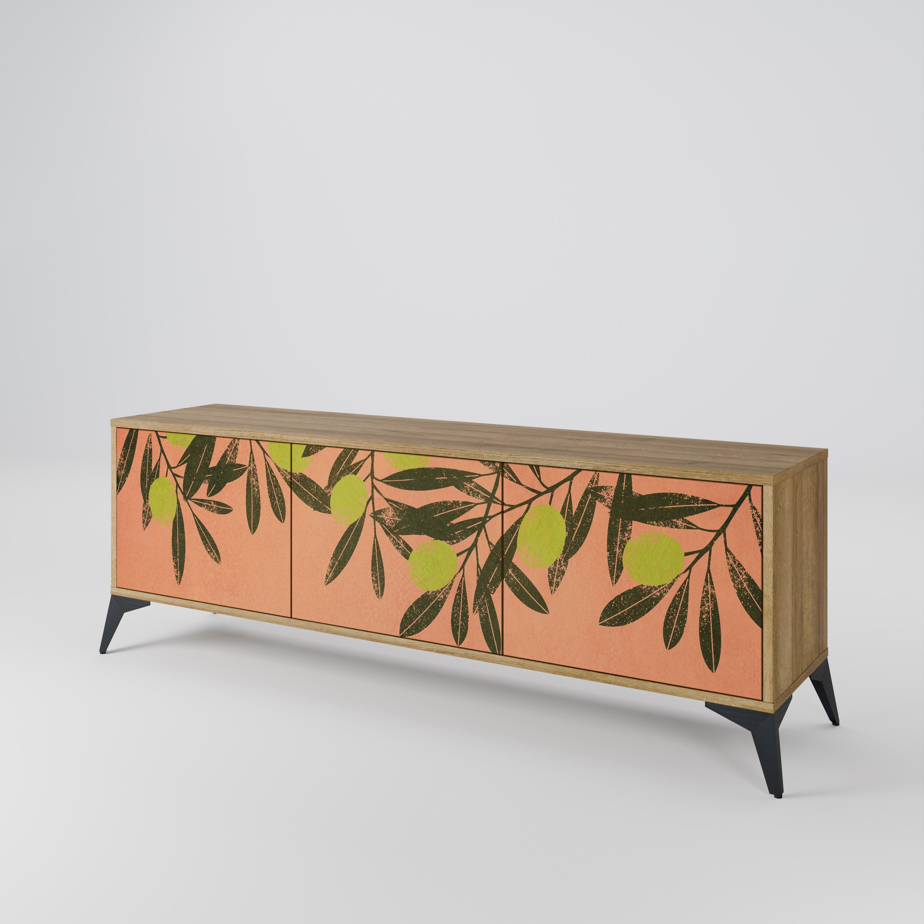 JUICY OLIVES TV-Lowboard mit 3 Türen in Eiche-Optik