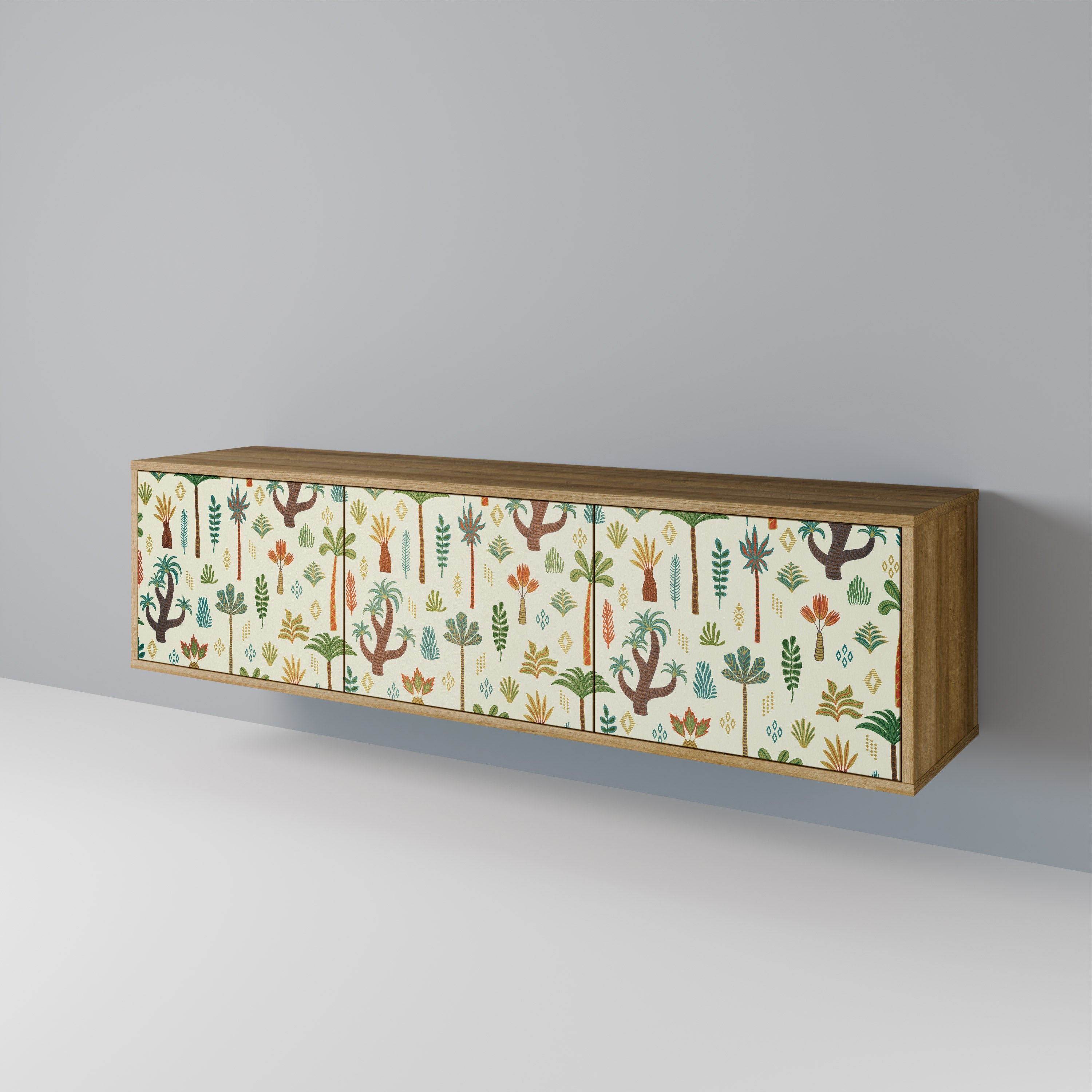 PALM SPRING TV-Lowboard mit 3 Türen in Eiche-Optik