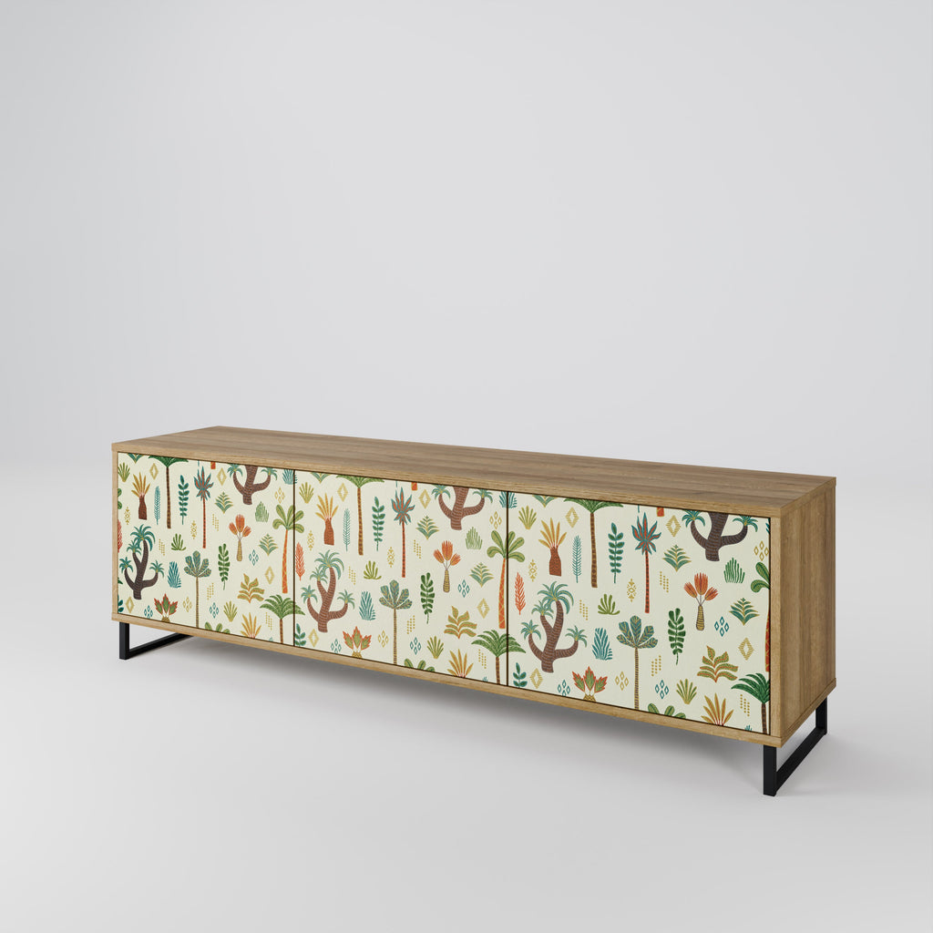 PALM SPRING TV-Lowboard mit 3 Türen in Eiche-Optik