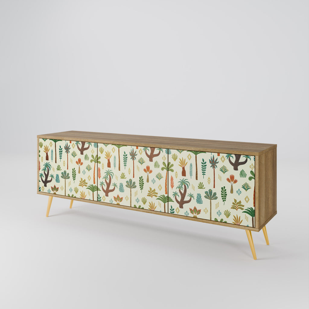 PALM SPRING TV-Lowboard mit 3 Türen in Eiche-Optik