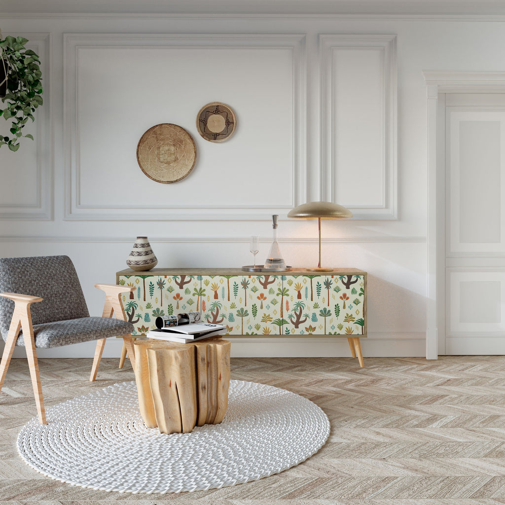 PALM SPRING TV-Lowboard mit 3 Türen in Eiche-Optik