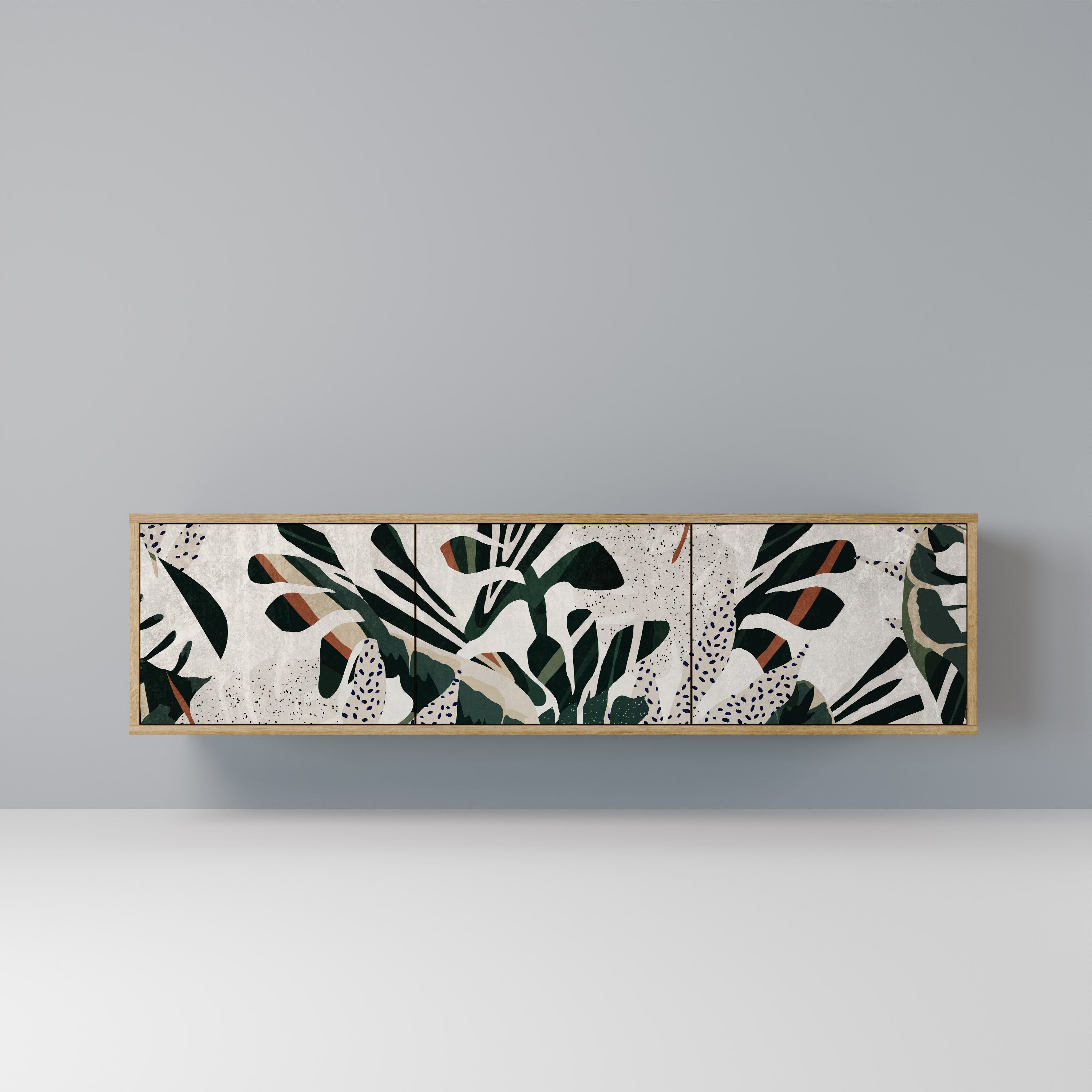 VERDURE FORMATION TV-Lowboard mit 3 Türen in Eiche-Optik