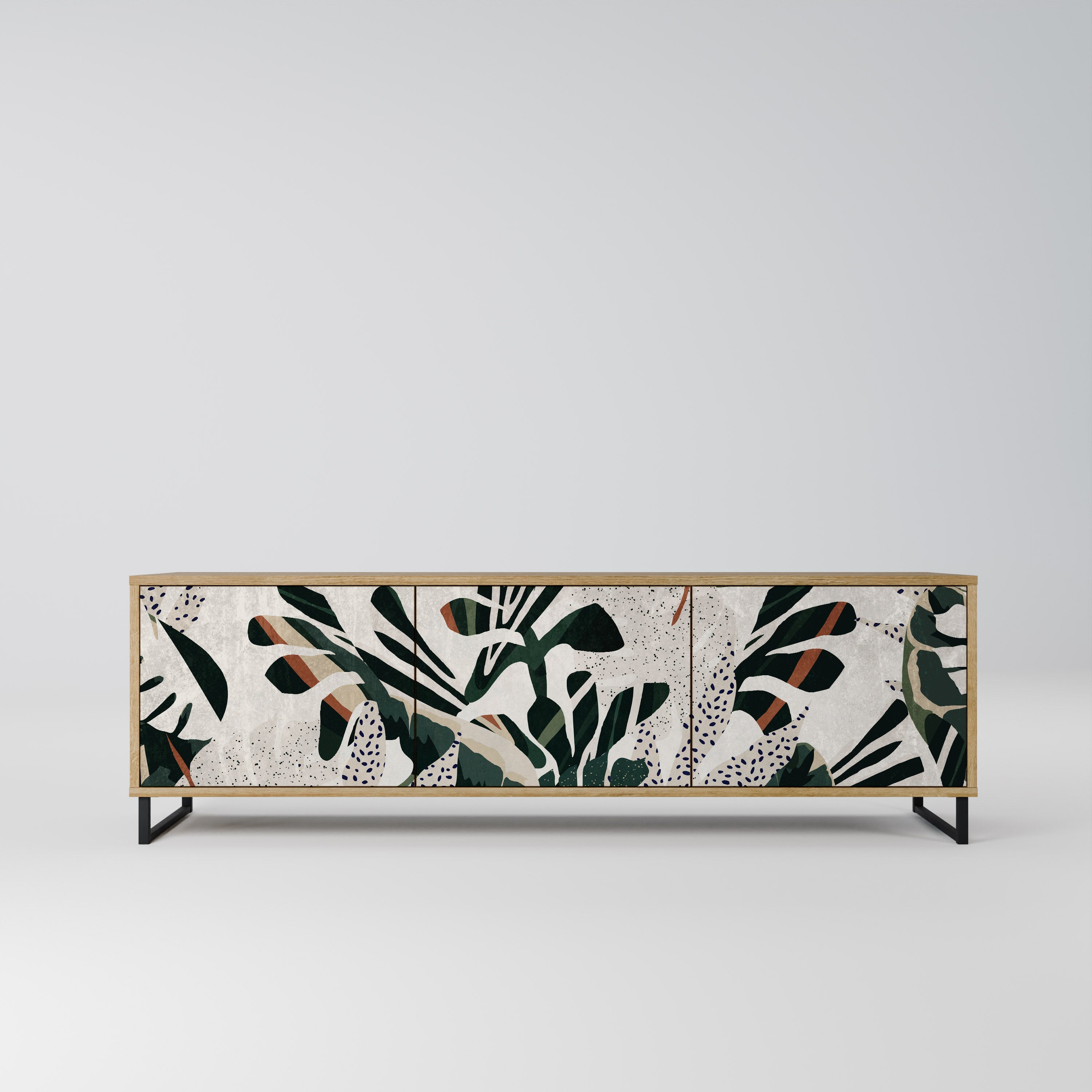 VERDURE FORMATION TV-Lowboard mit 3 Türen in Eiche-Optik