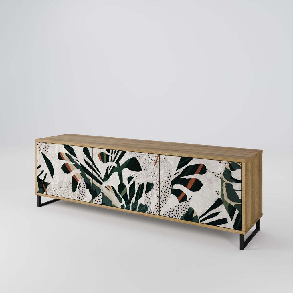 VERDURE FORMATION TV-Lowboard mit 3 Türen in Eiche-Optik