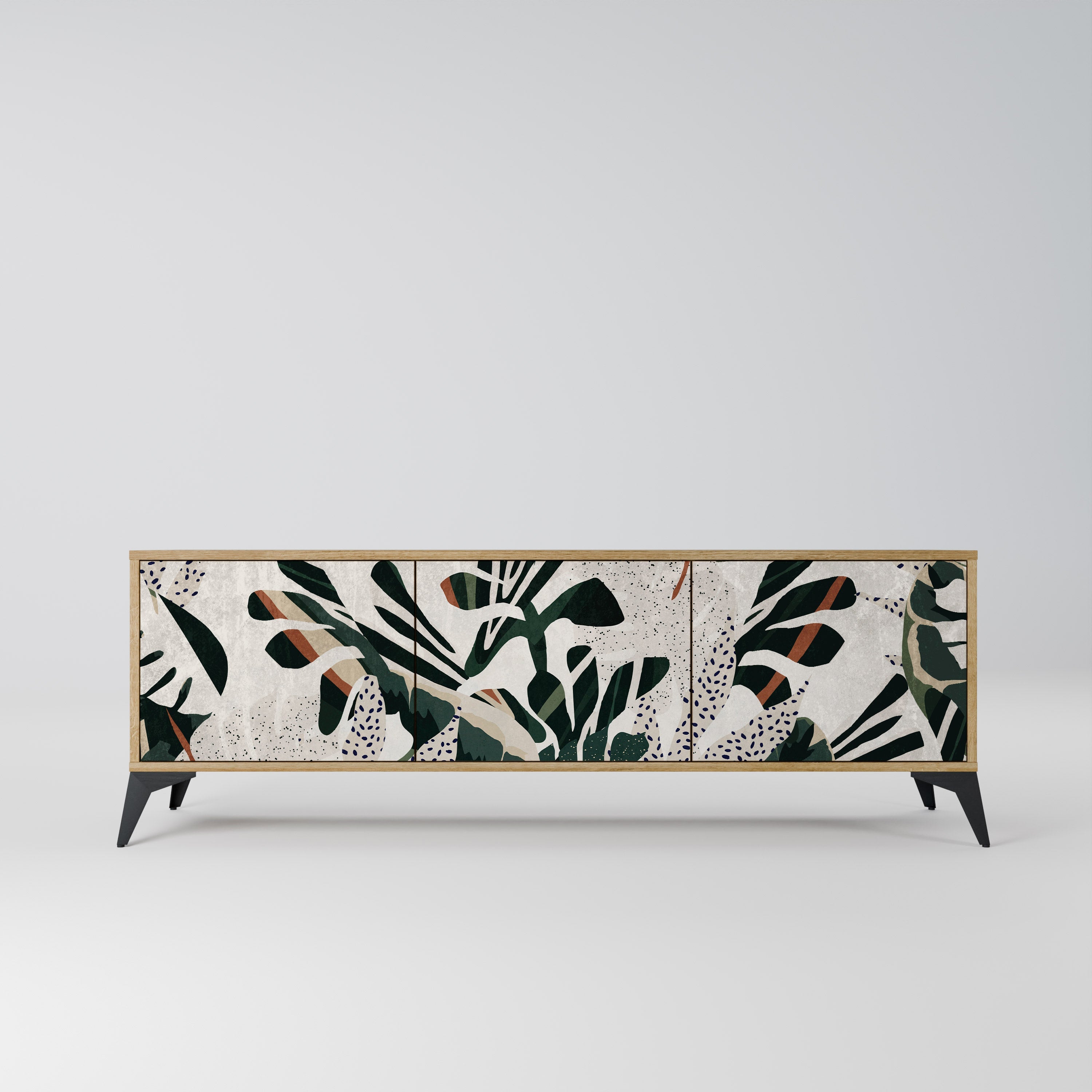 VERDURE FORMATION TV-Lowboard mit 3 Türen in Eiche-Optik