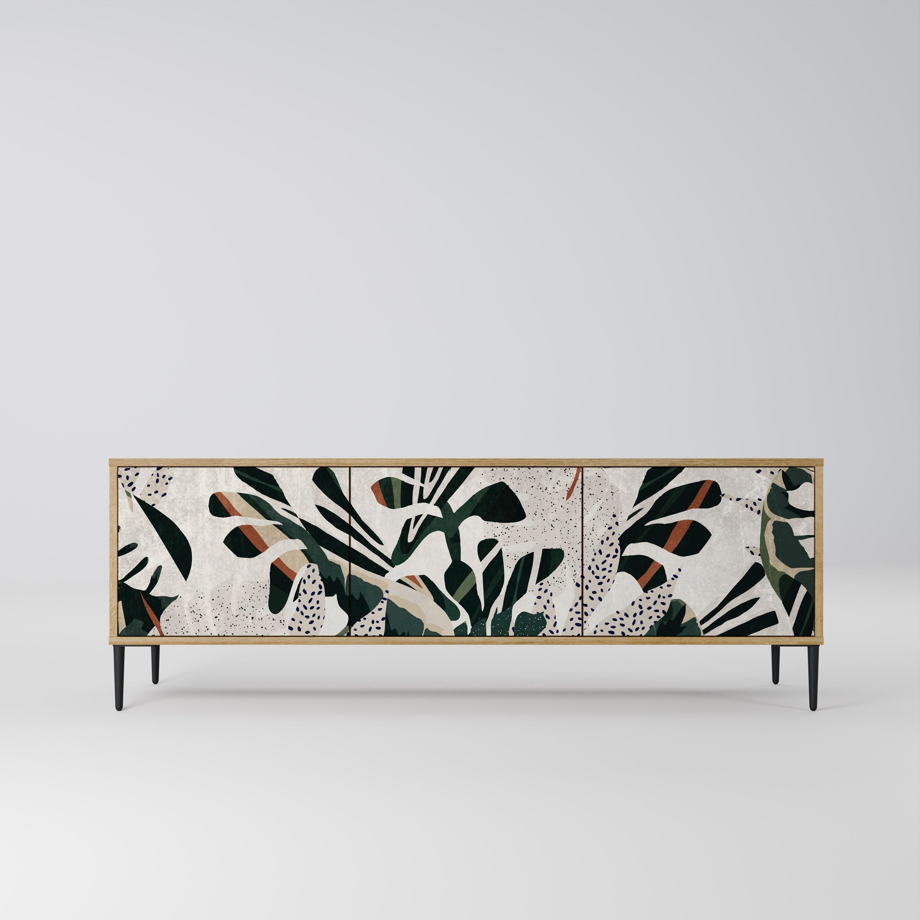 VERDURE FORMATION TV-Lowboard mit 3 Türen in Eiche-Optik