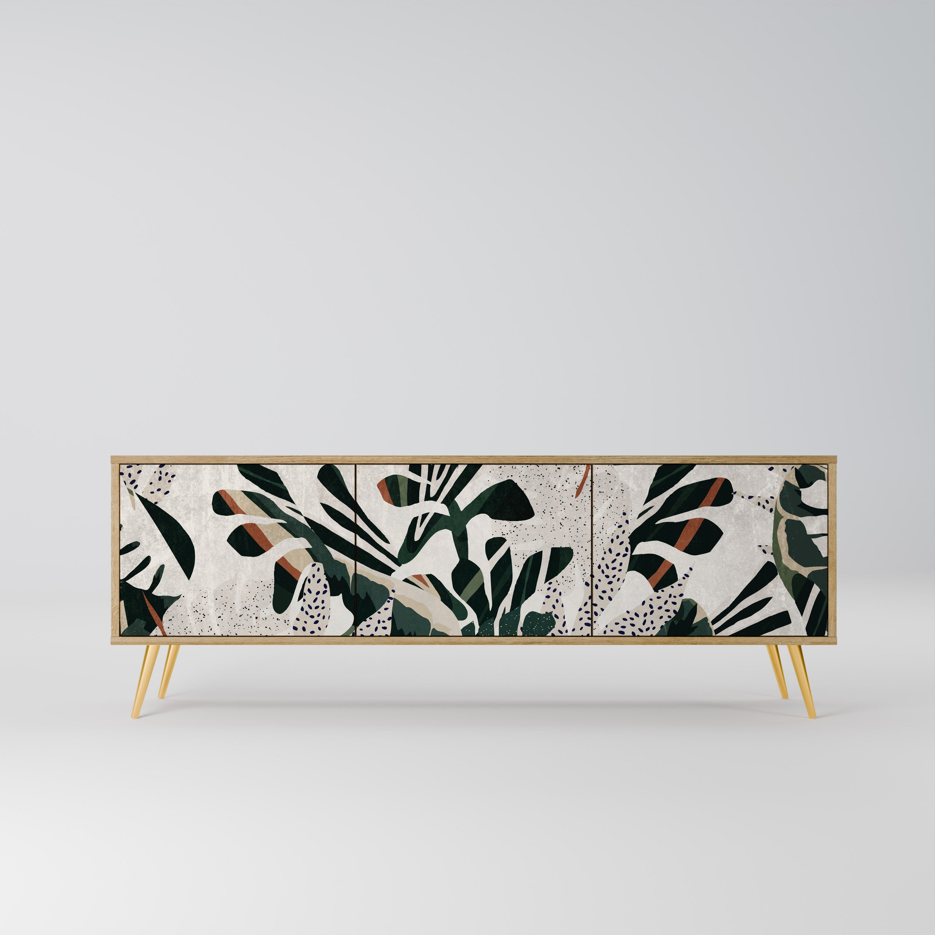 VERDURE FORMATION TV-Lowboard mit 3 Türen in Eiche-Optik