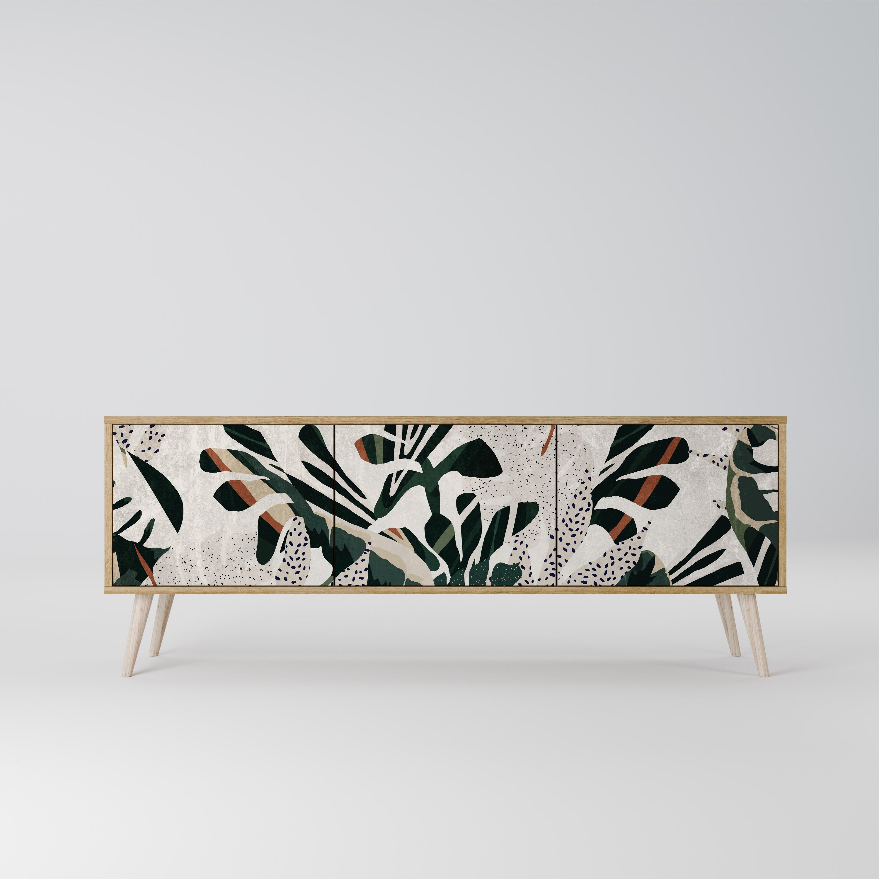 VERDURE FORMATION TV-Lowboard mit 3 Türen in Eiche-Optik