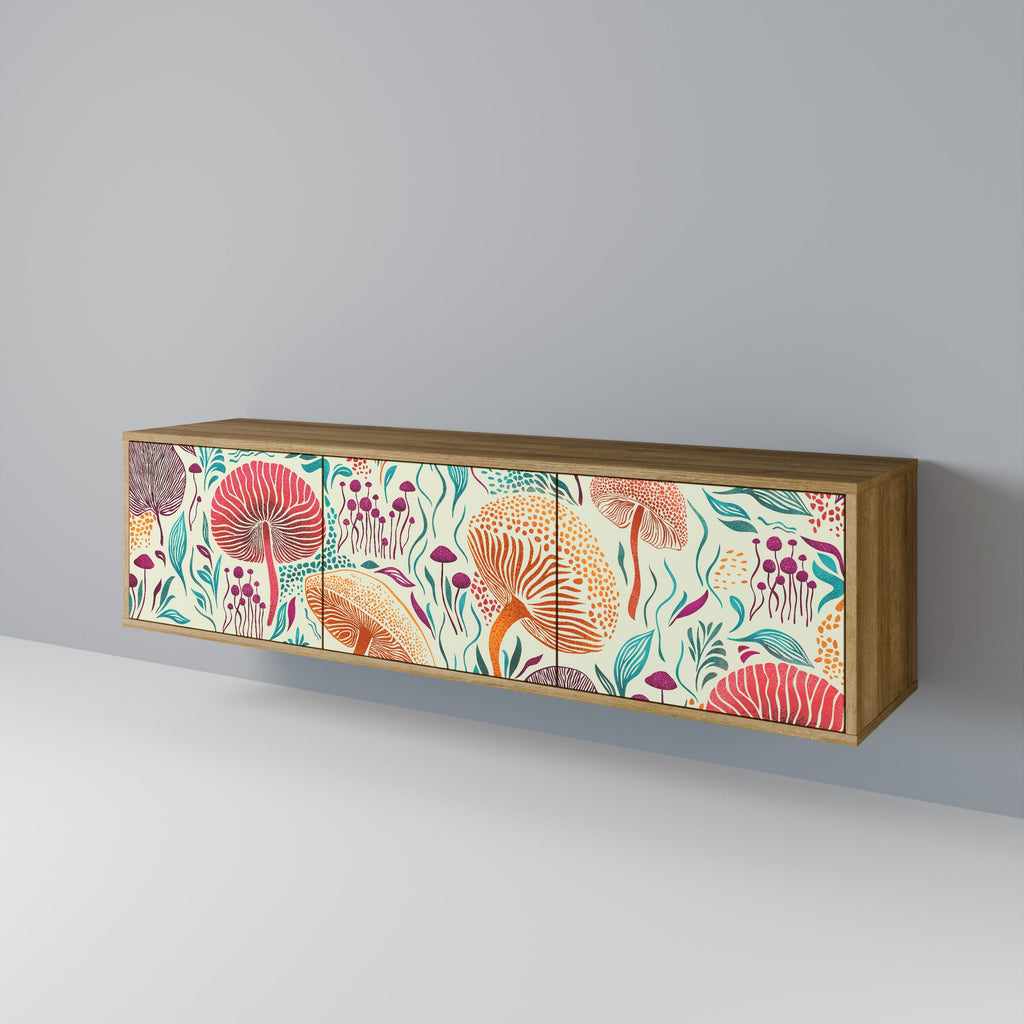 FUNGUS FANTASY TV-Lowboard mit 3 Türen in Eiche-Optik