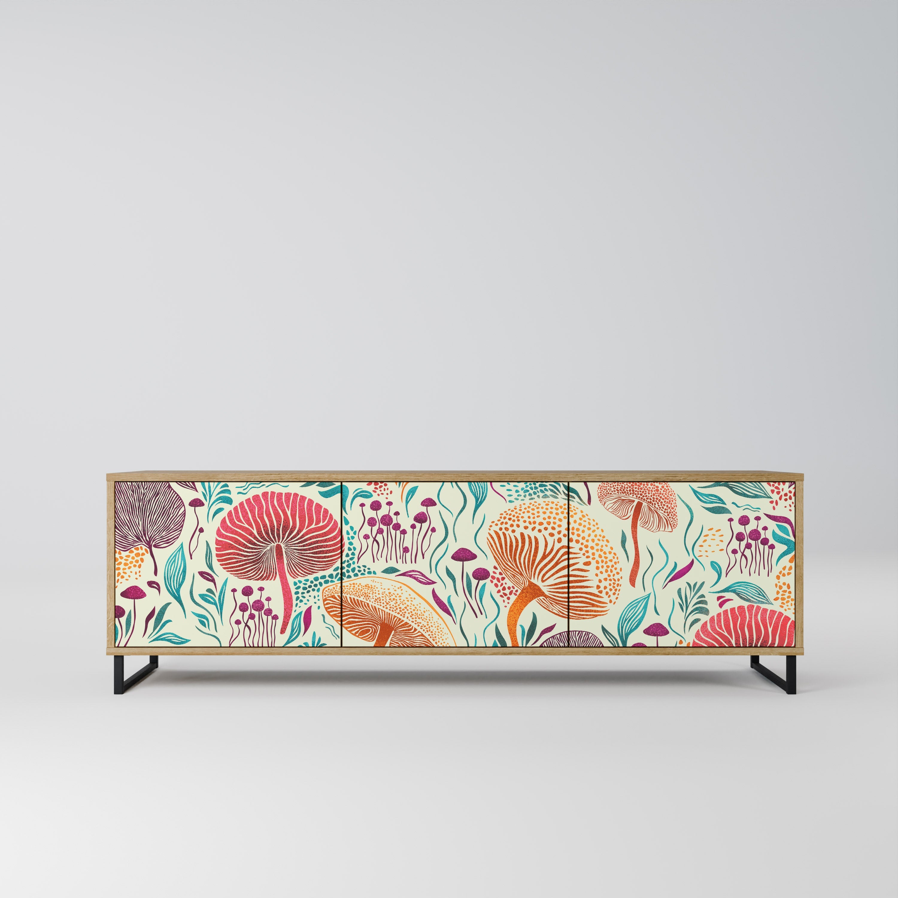 FUNGUS FANTASY TV-Lowboard mit 3 Türen in Eiche-Optik