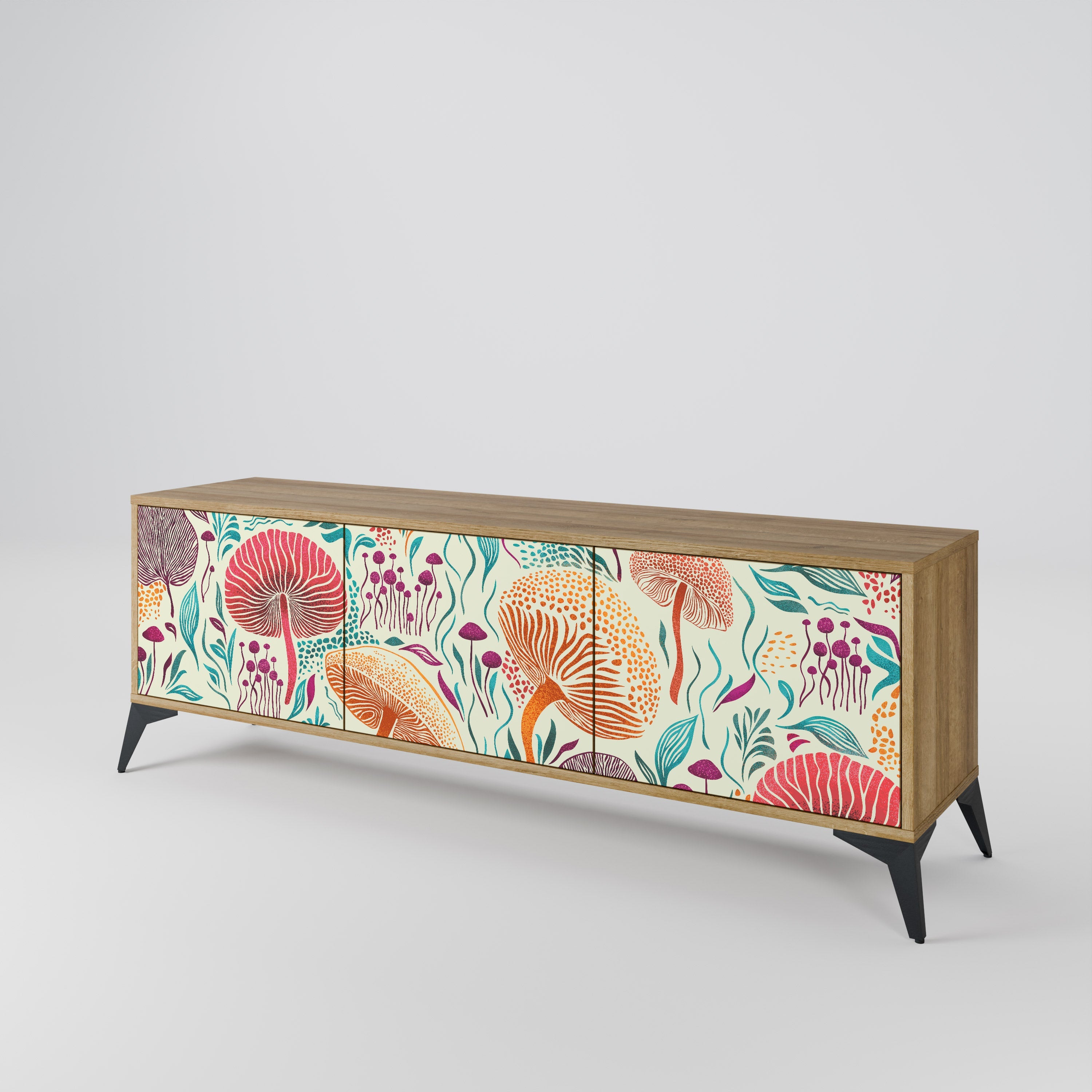 FUNGUS FANTASY TV-Lowboard mit 3 Türen in Eiche-Optik