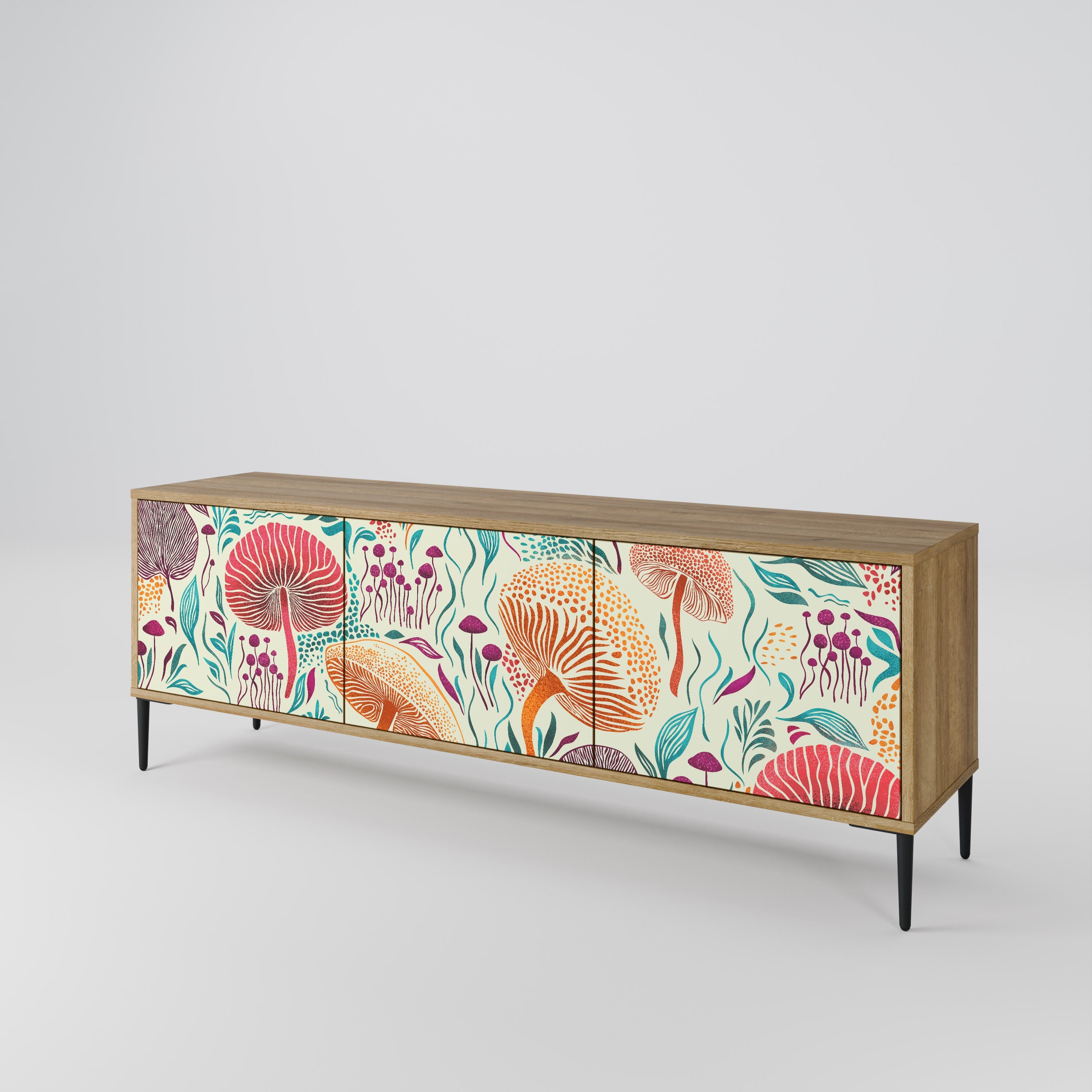 FUNGUS FANTASY TV-Lowboard mit 3 Türen in Eiche-Optik