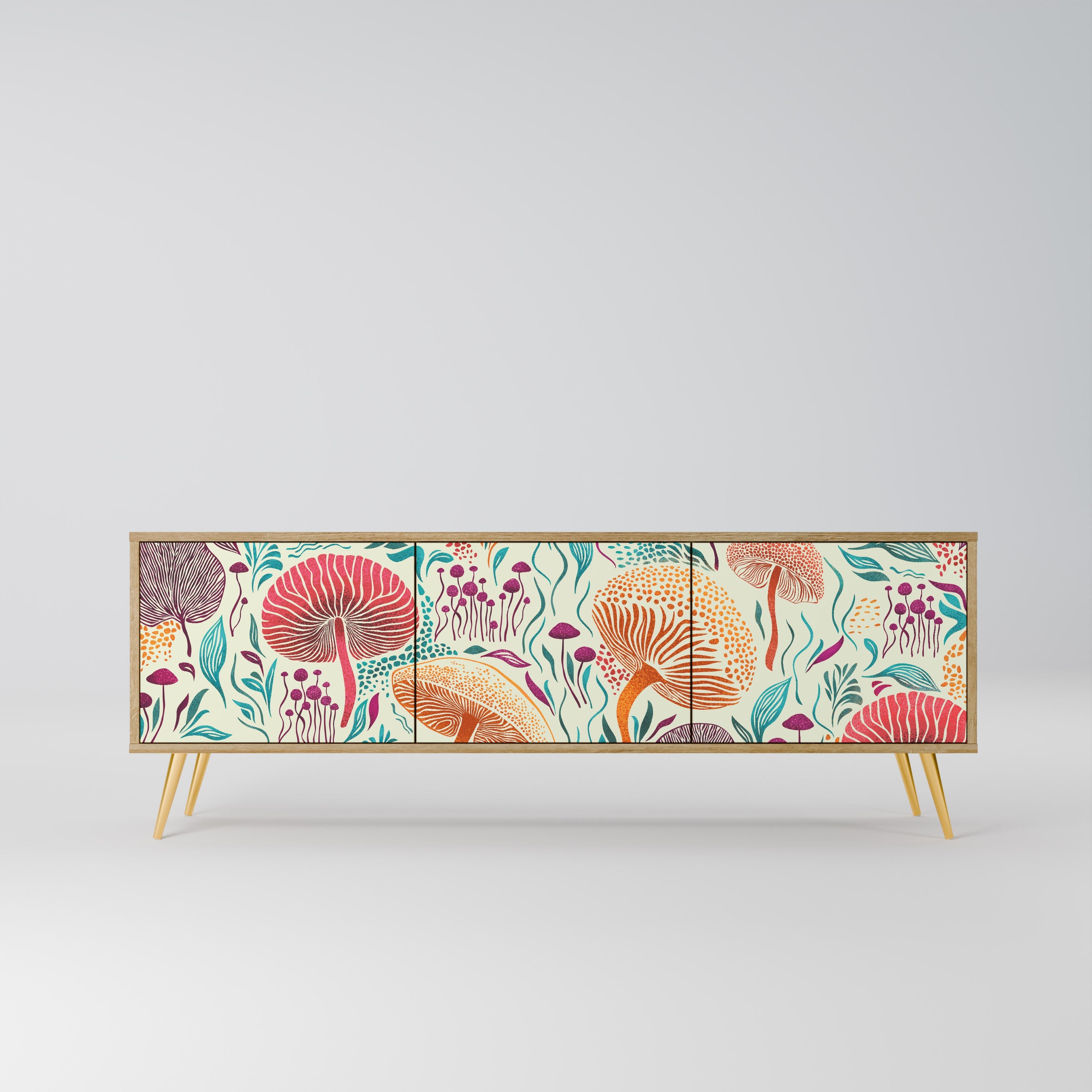 FUNGUS FANTASY TV-Lowboard mit 3 Türen in Eiche-Optik