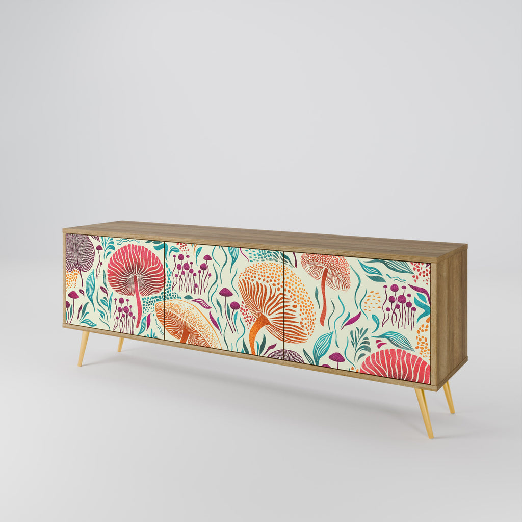FUNGUS FANTASY TV-Lowboard mit 3 Türen in Eiche-Optik