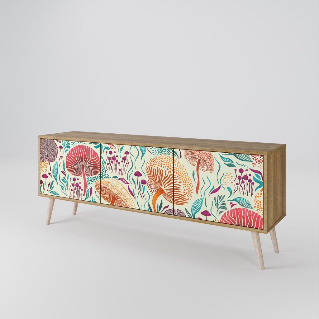 FUNGUS FANTASY TV-Lowboard mit 3 Türen in Eiche-Optik