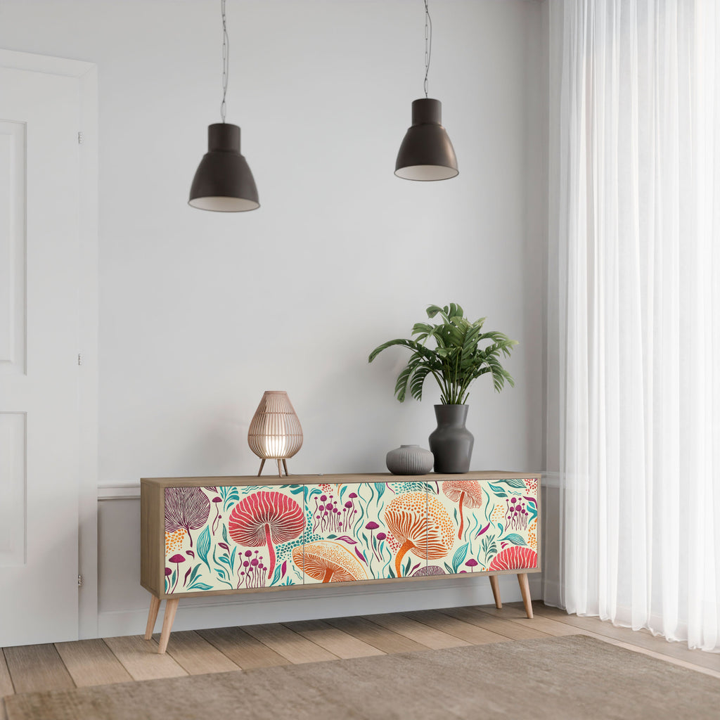 FUNGUS FANTASY TV-Lowboard mit 3 Türen in Eiche-Optik