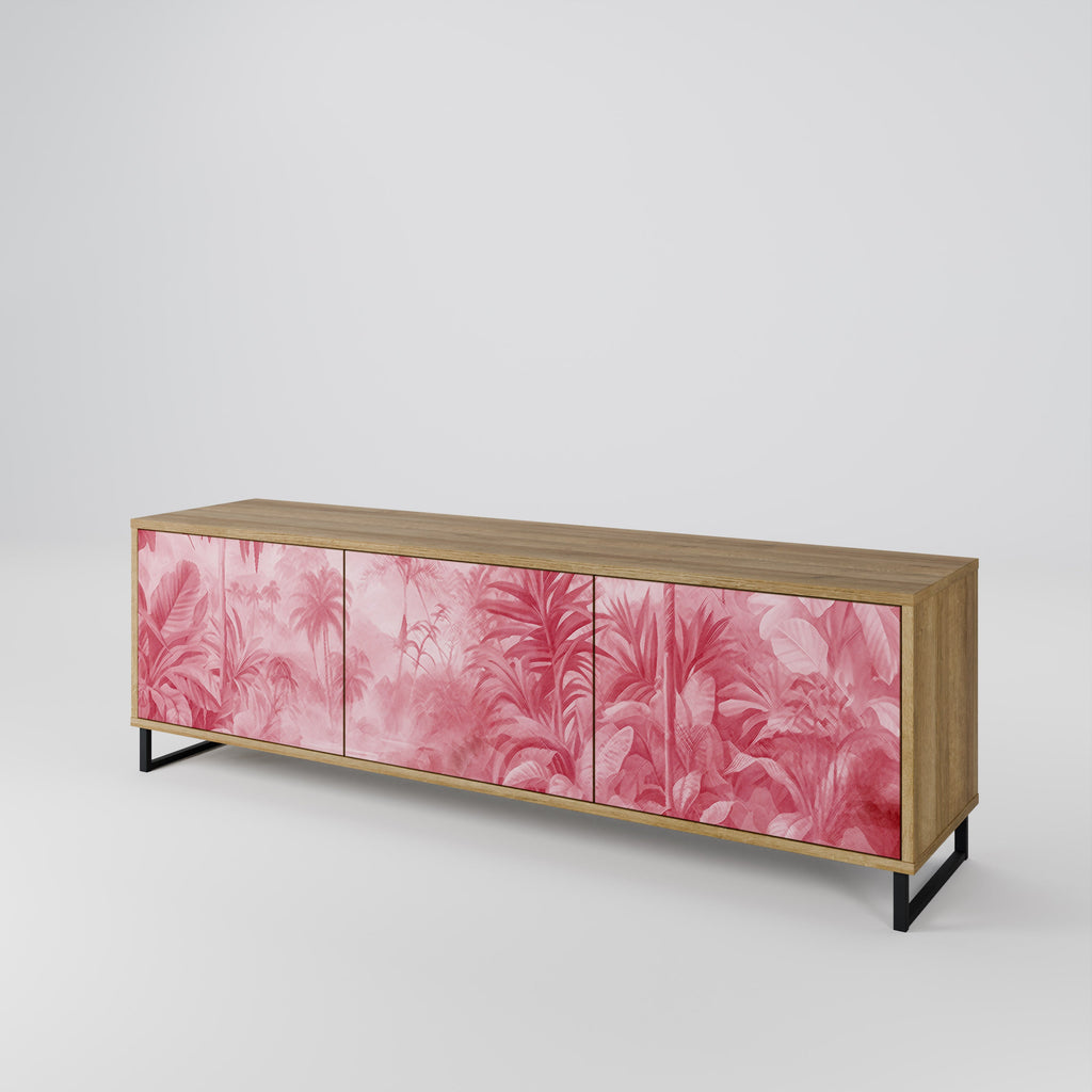 SWEET TROPICS TV-Lowboard mit 3 Türen in Eiche-Optik