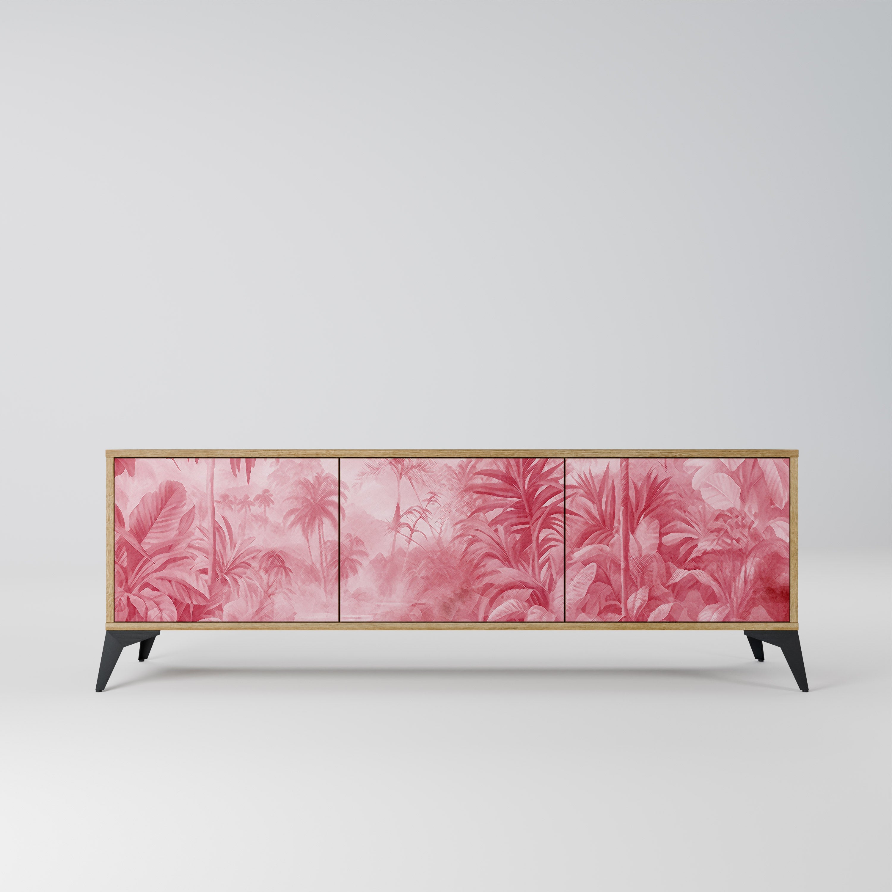 SWEET TROPICS TV-Lowboard mit 3 Türen in Eiche-Optik