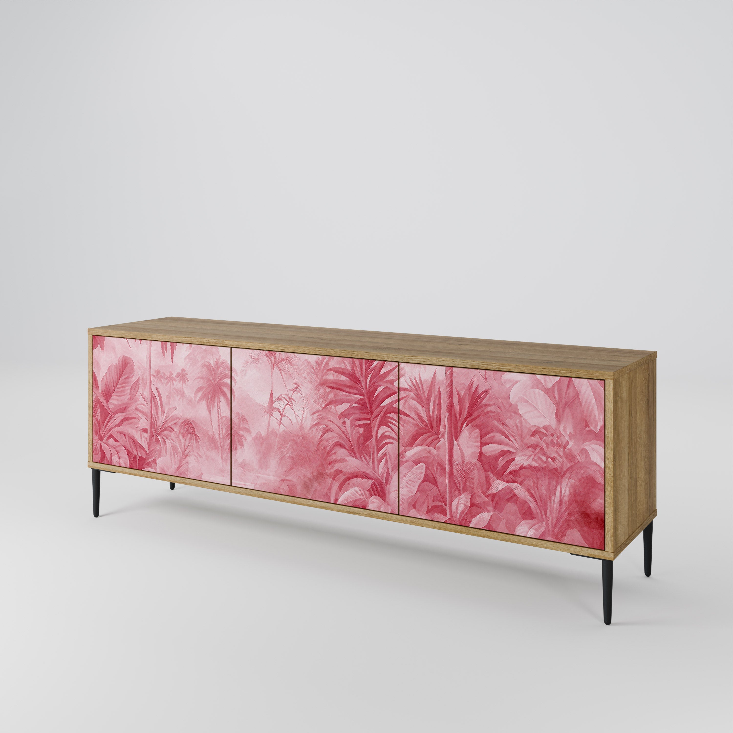 SWEET TROPICS TV-Lowboard mit 3 Türen in Eiche-Optik