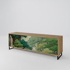 VERDURE ABYSS TV-Lowboard mit 3 Türen in Eiche-Optik