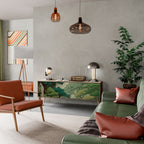 VERDURE ABYSS TV-Lowboard mit 3 Türen in Eiche-Optik