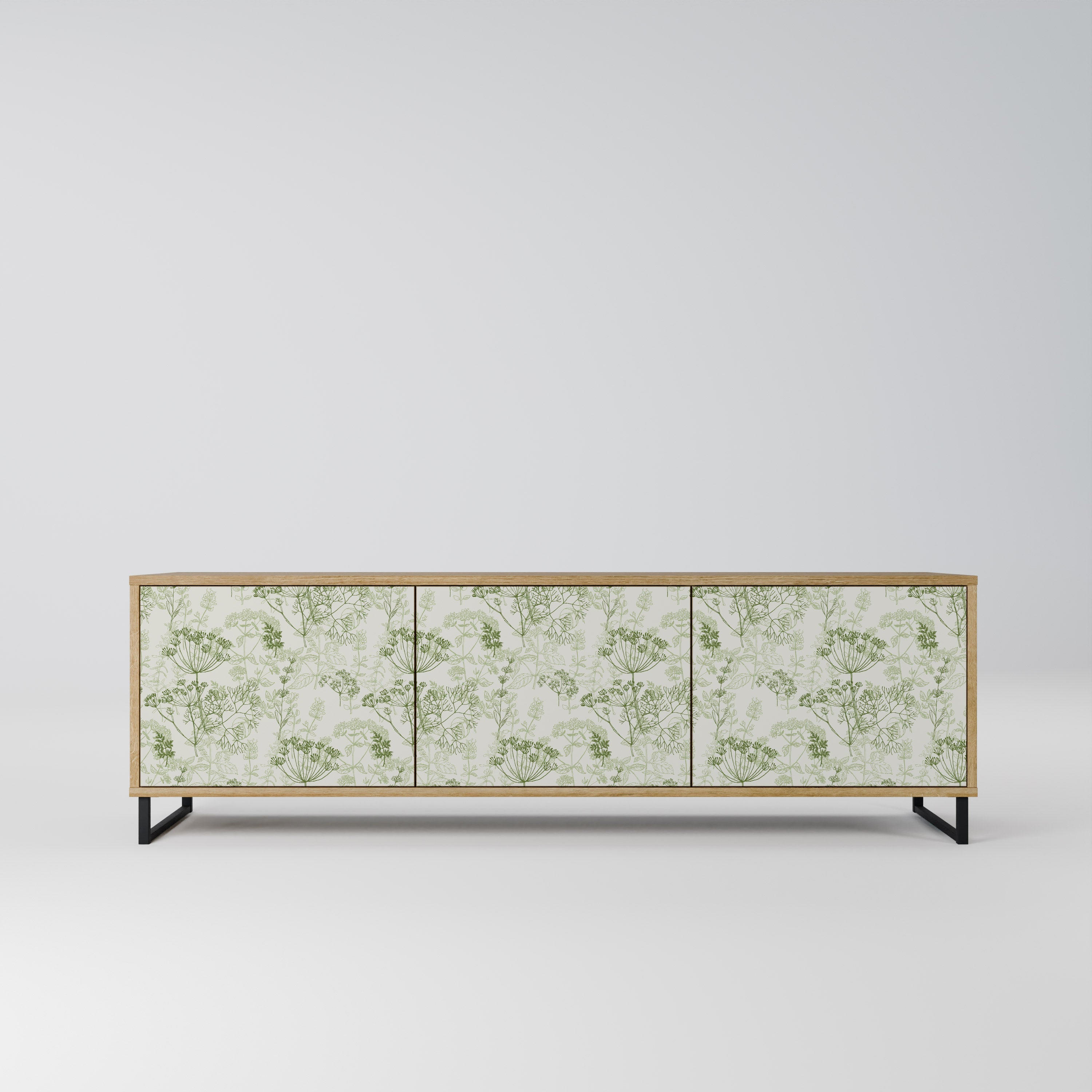 FENNEL BALDACHIN TV-Lowboard mit 3 Türen in Eiche-Optik